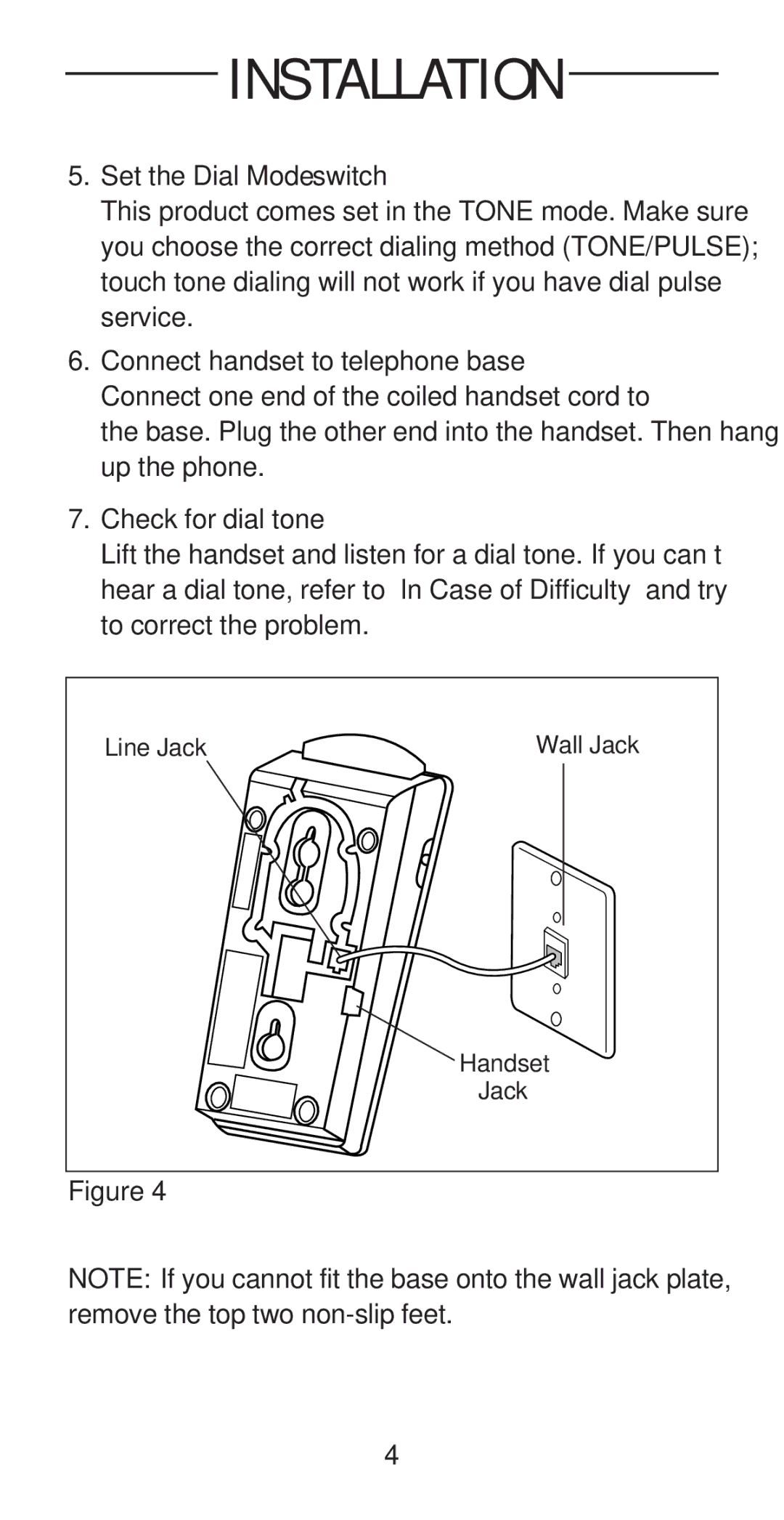 AT&T 145 user manual Set the Dial Mode switch 