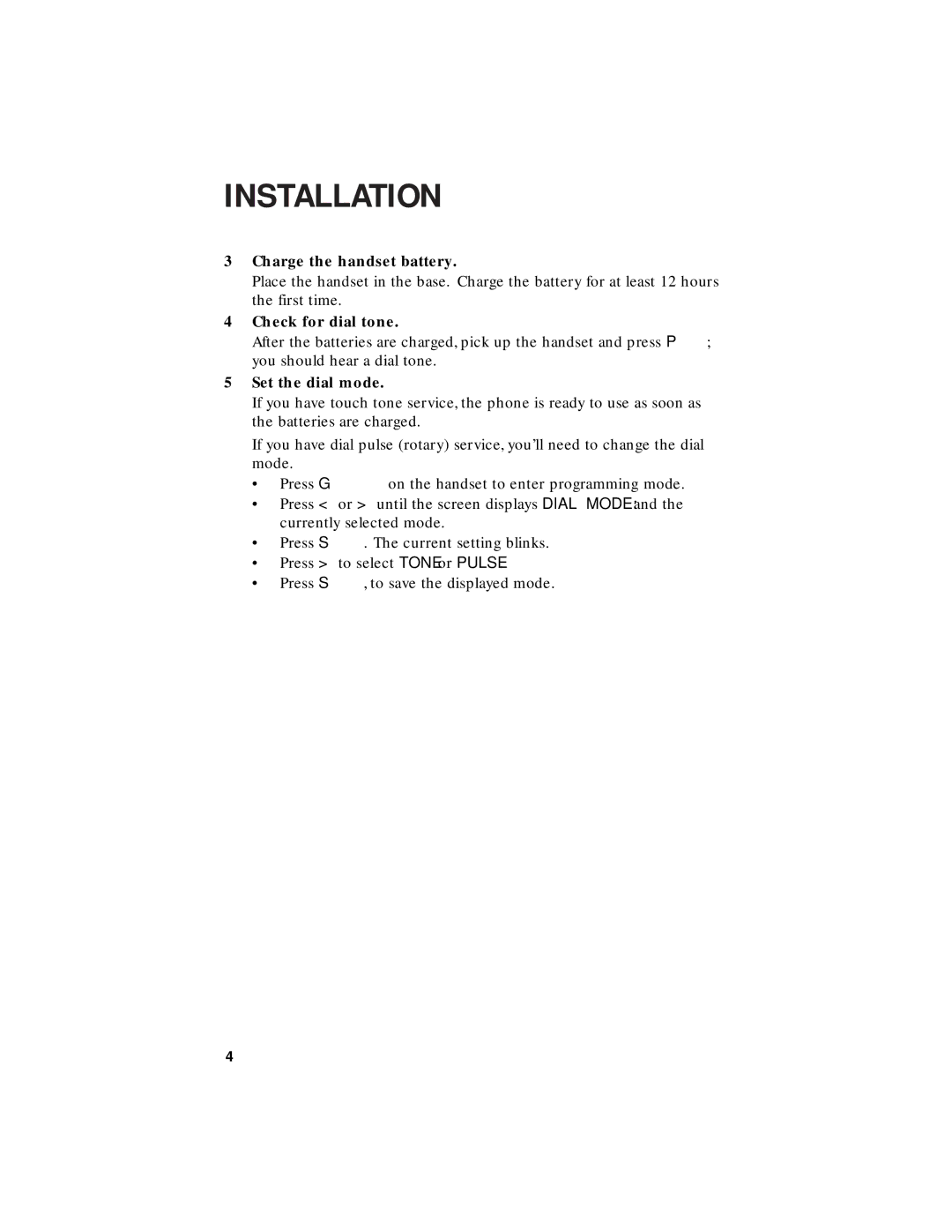 AT&T 1455 user manual Charge the handset battery 