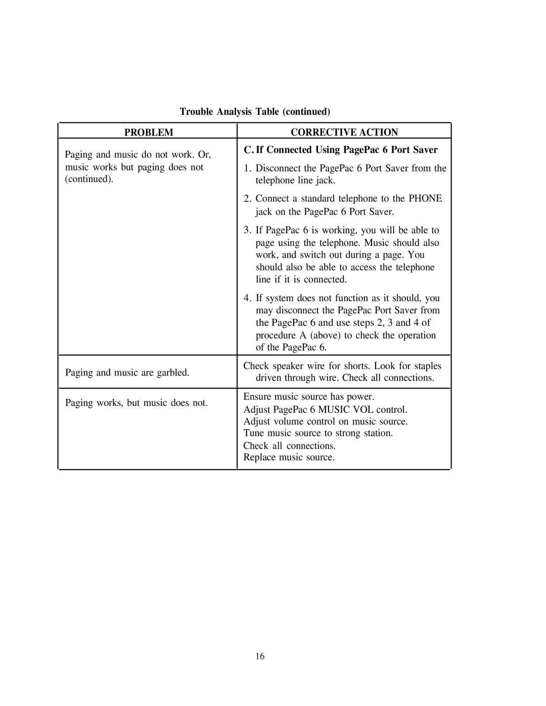 AT&T 146 installation manual If Connected Using PagePac 6 Port Saver 