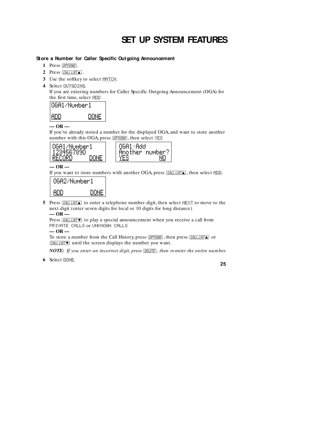 AT&T 1782 user manual Store a Number for Caller Specific Outgoing Announcement 