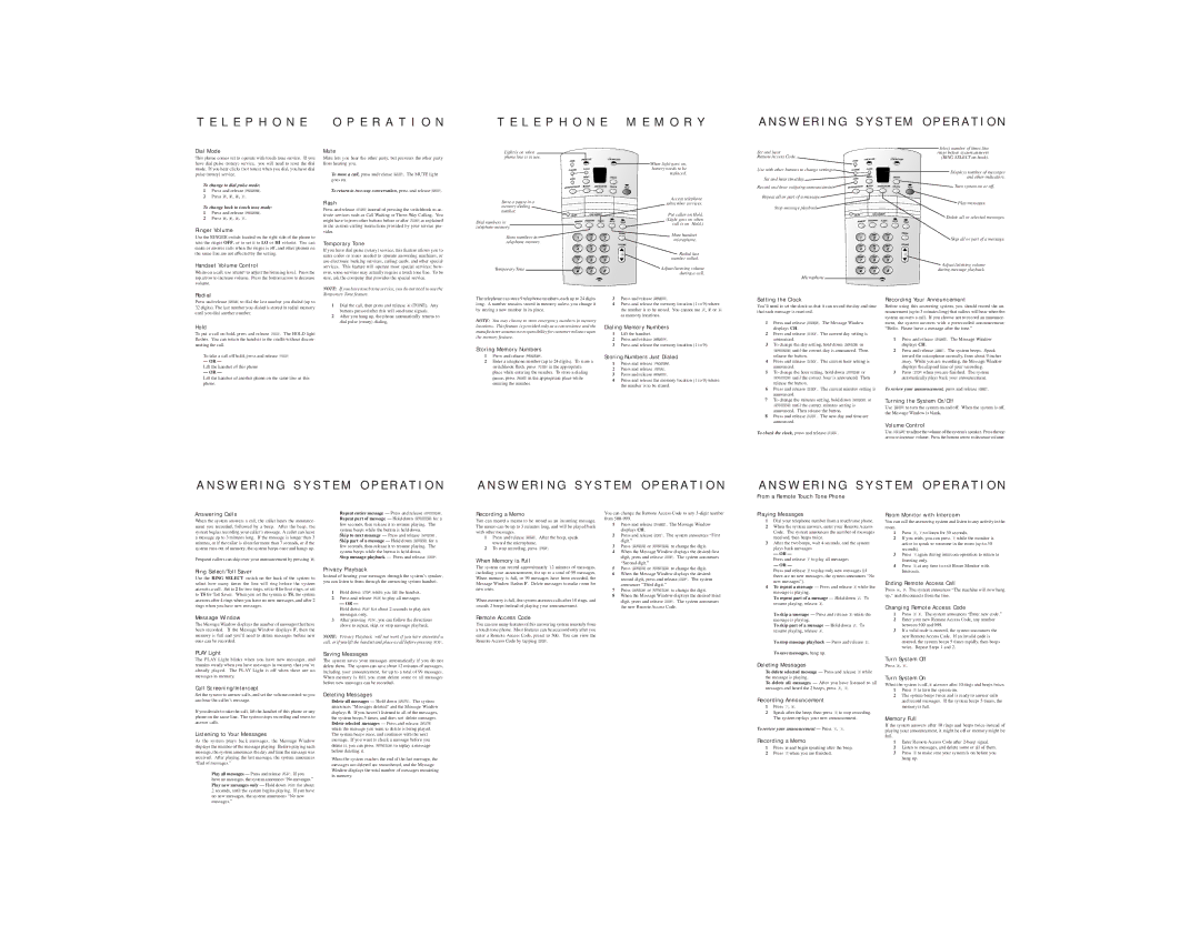 AT&T 1815 user manual Dialing Memory Numbers 