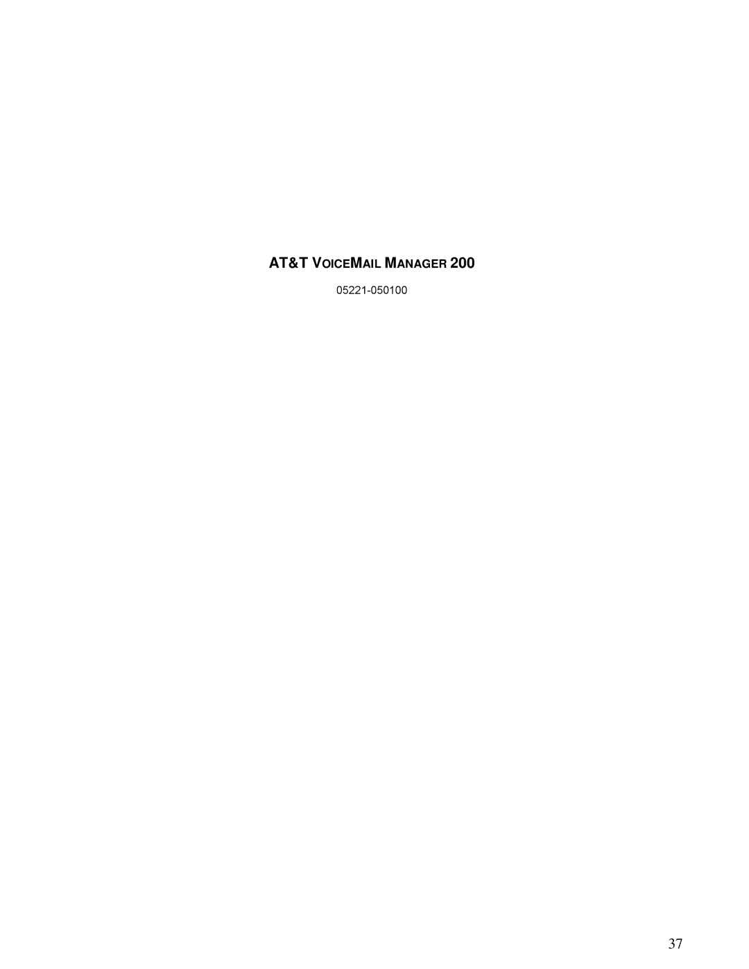 AT&T 200 manual AT&T Voicemail Manager 