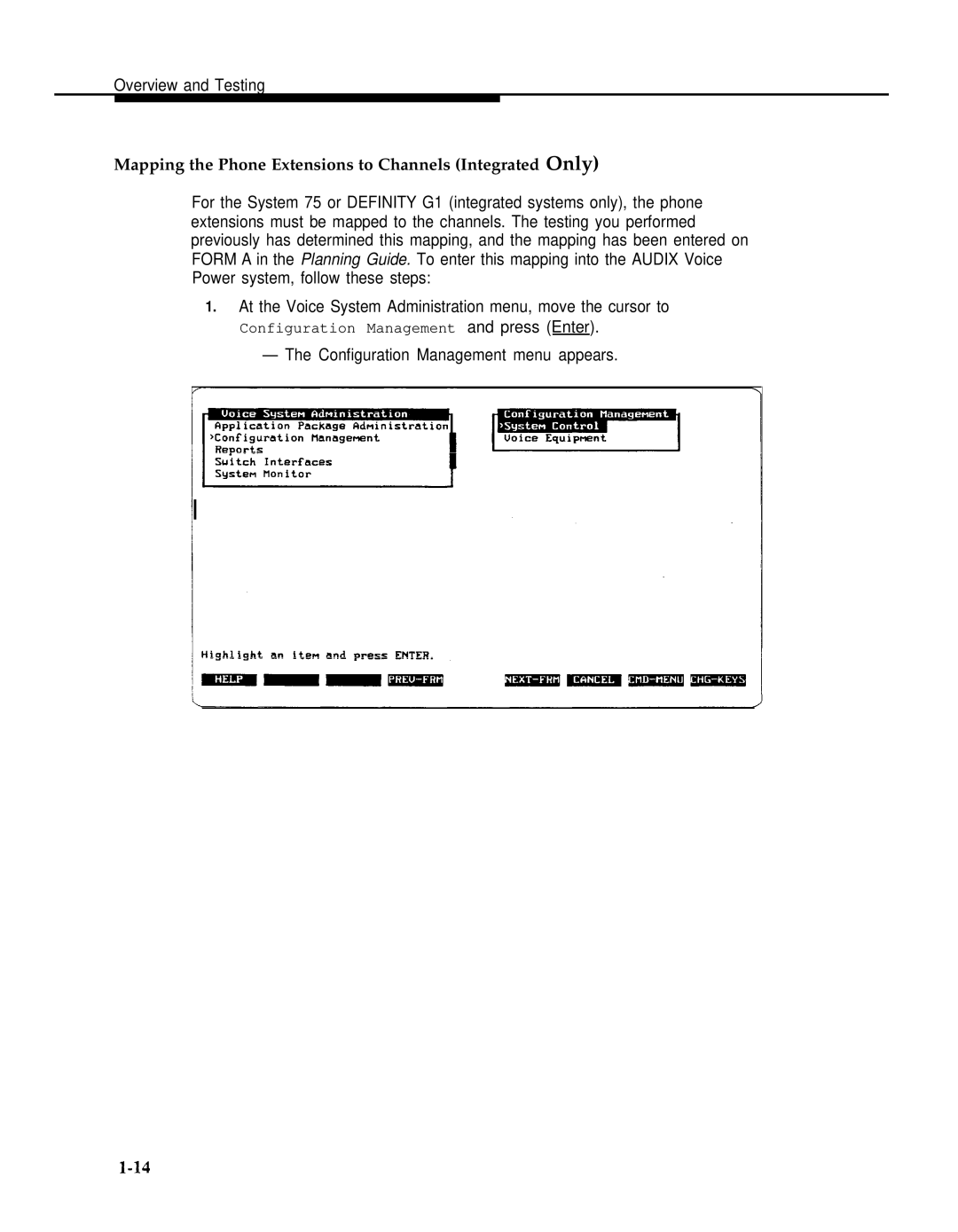 AT&T 2.1.1 manual Mapping the Phone Extensions to Channels Integrated Only 