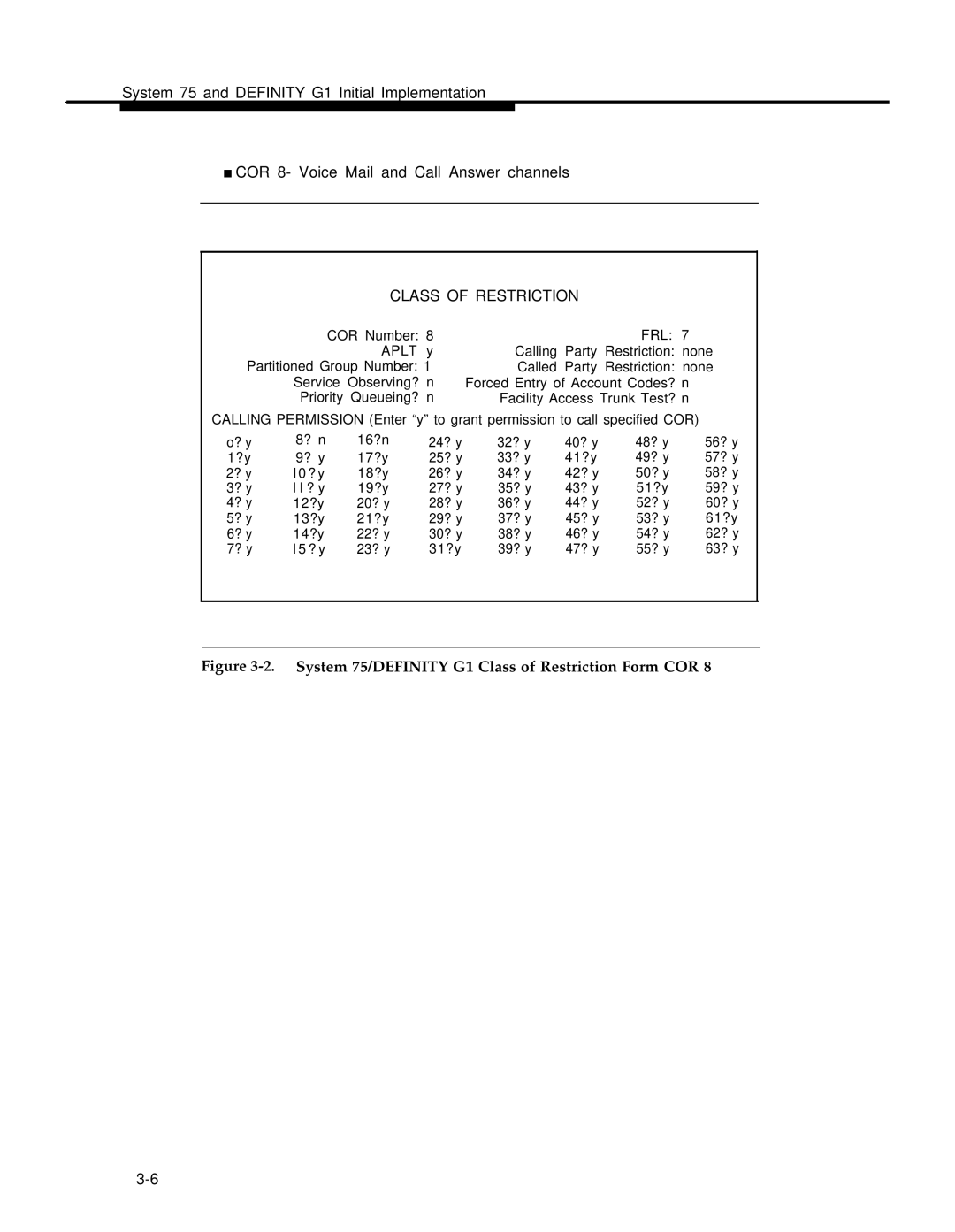 AT&T 2.1.1 manual 28? y 36? y 44? y 52? y 