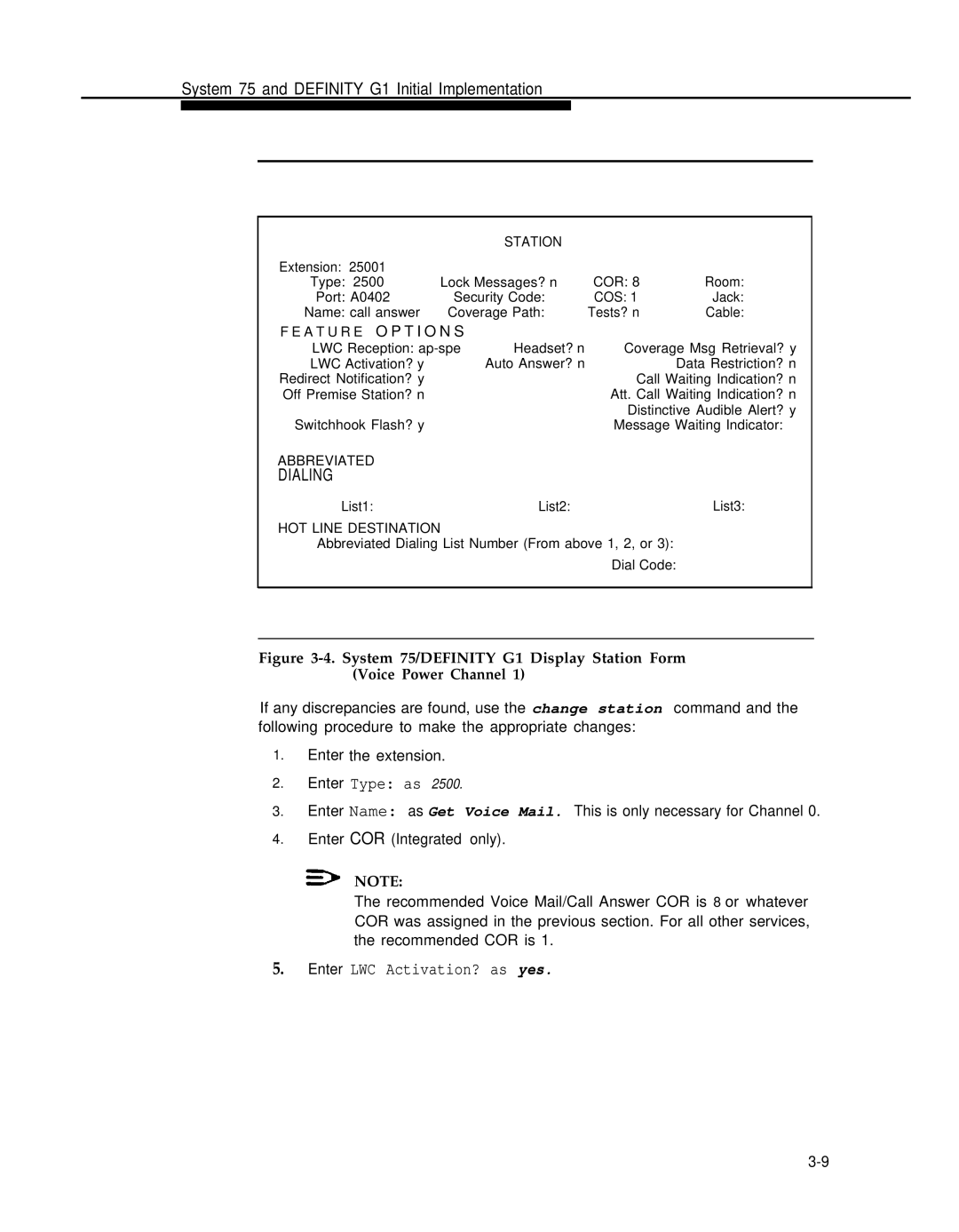 AT&T 2.1.1 manual Enter Type as 