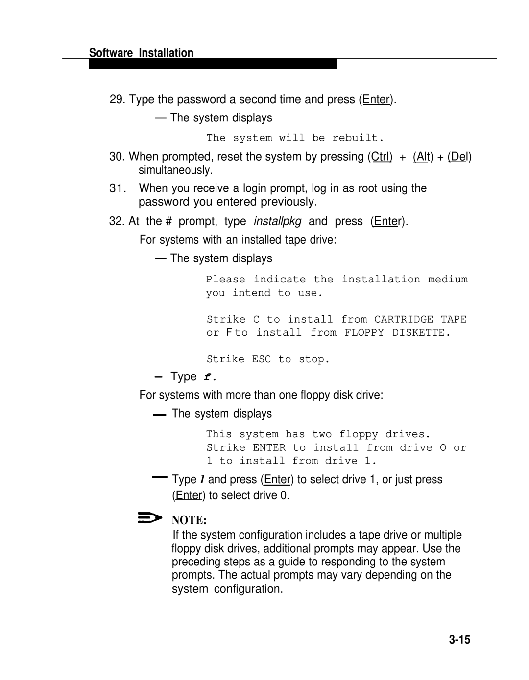 AT&T 2.1.1 manual System will be rebuilt 