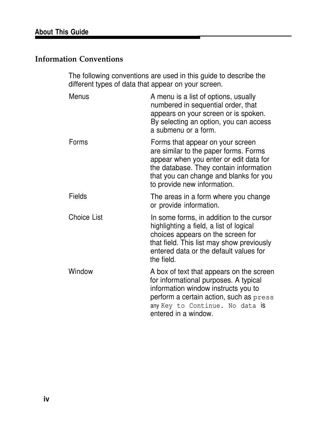 AT&T 2.1.1 manual Information Conventions 