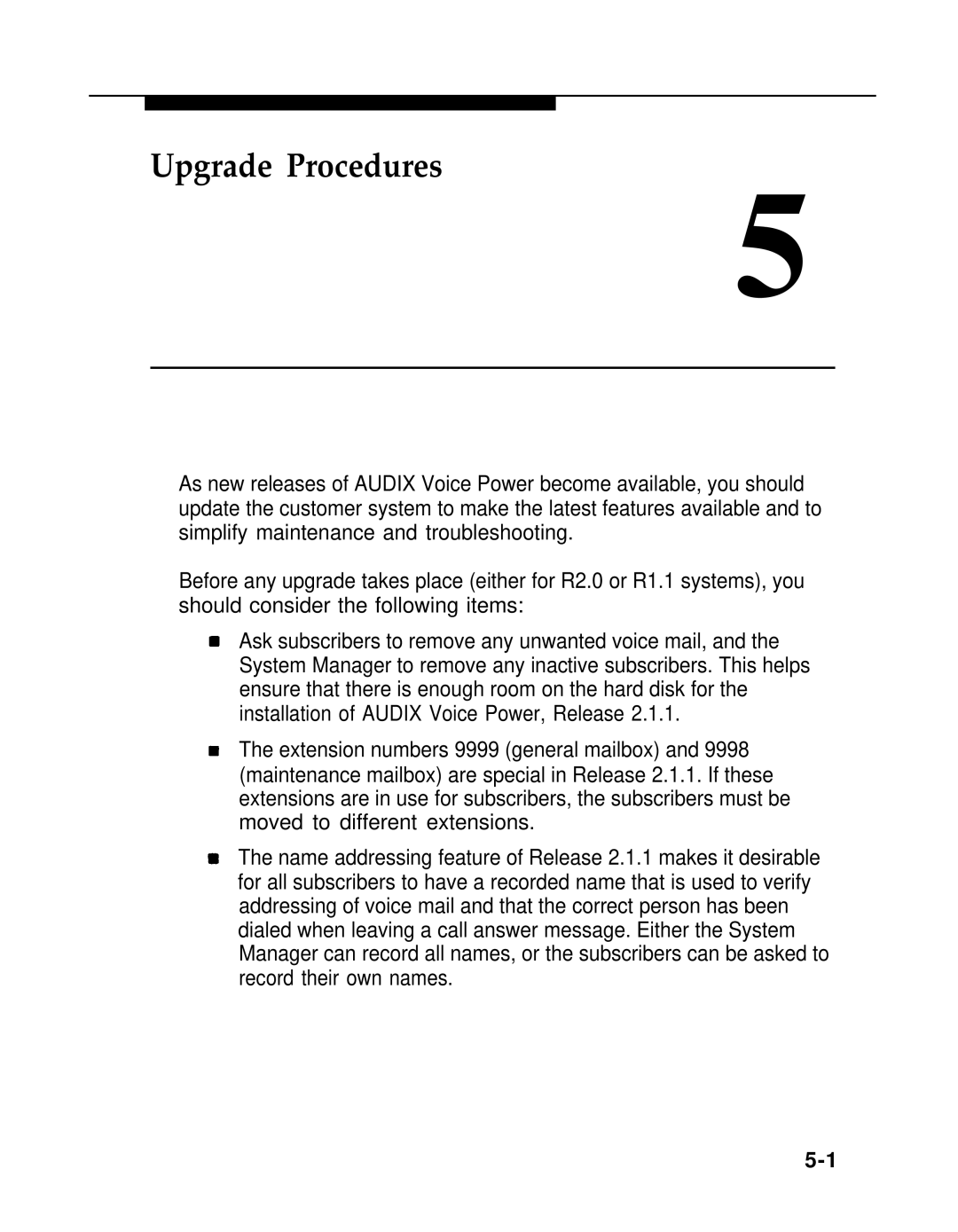 AT&T 2.1.1 manual Upgrade Procedures 