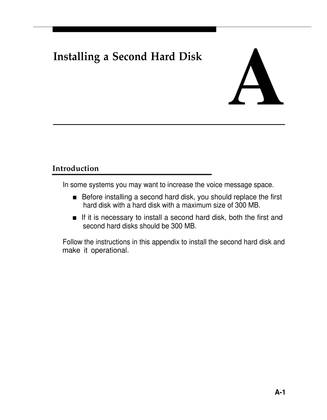 AT&T 2.1.1 manual Installing a Second Hard Disk, Introduction 