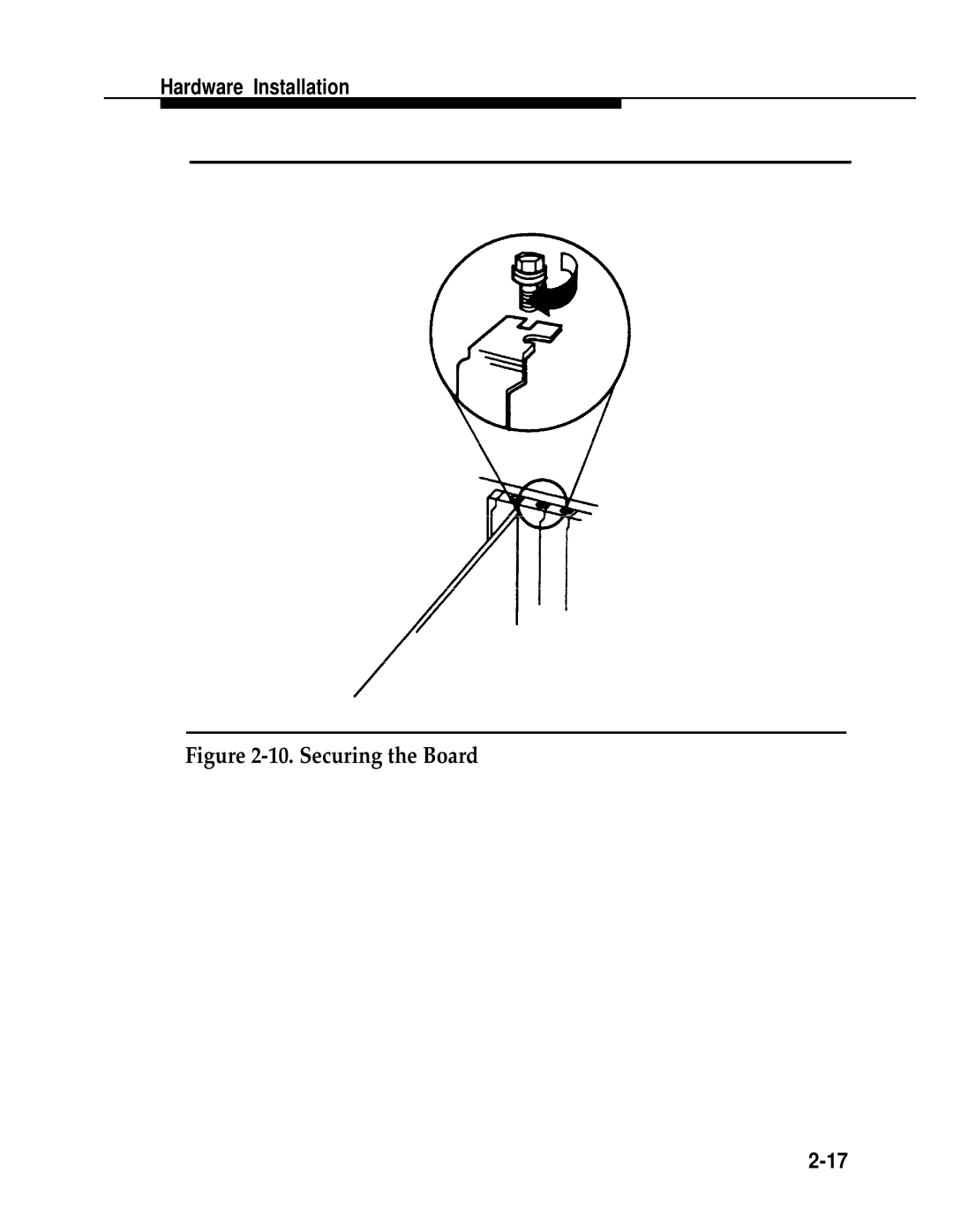 AT&T 2.1.1 manual Securing the Board 