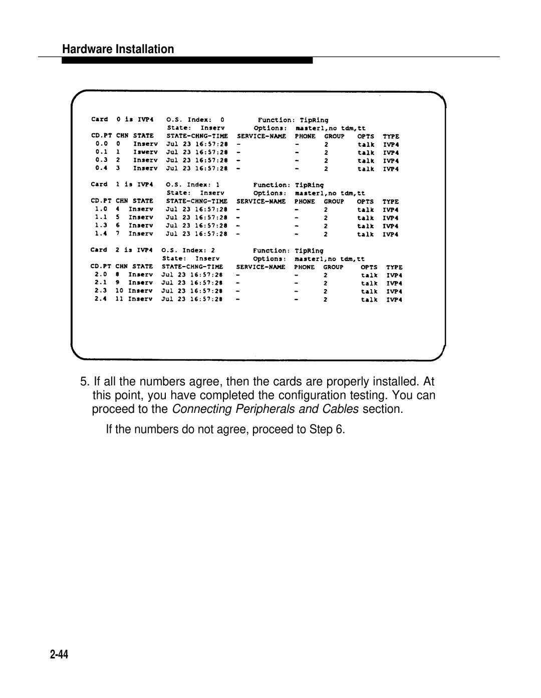 AT&T 2.1.1 manual If the numbers do not agree, proceed to Step 