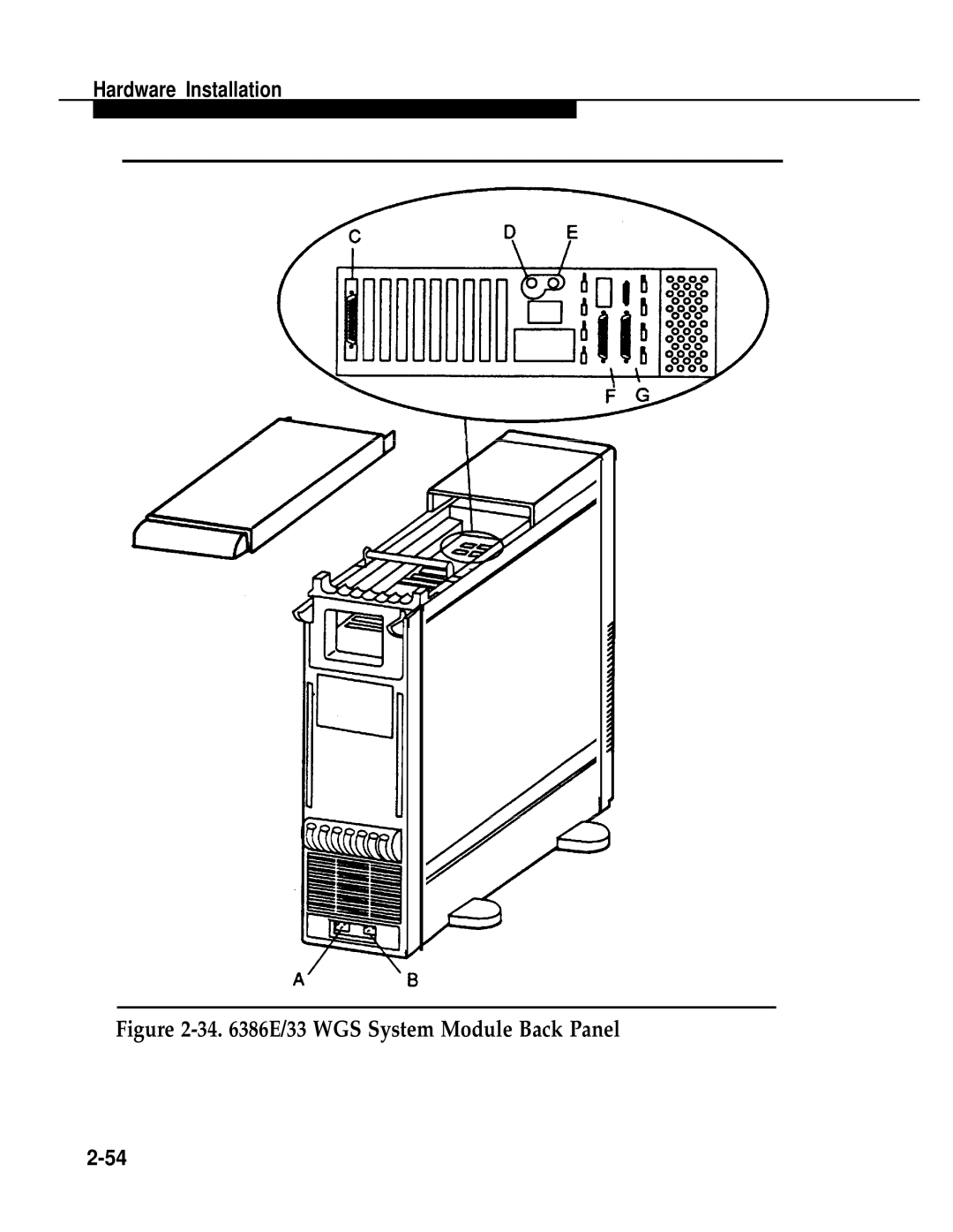 AT&T 2.1.1 manual 34 E/33 WGS System Module Back Panel 