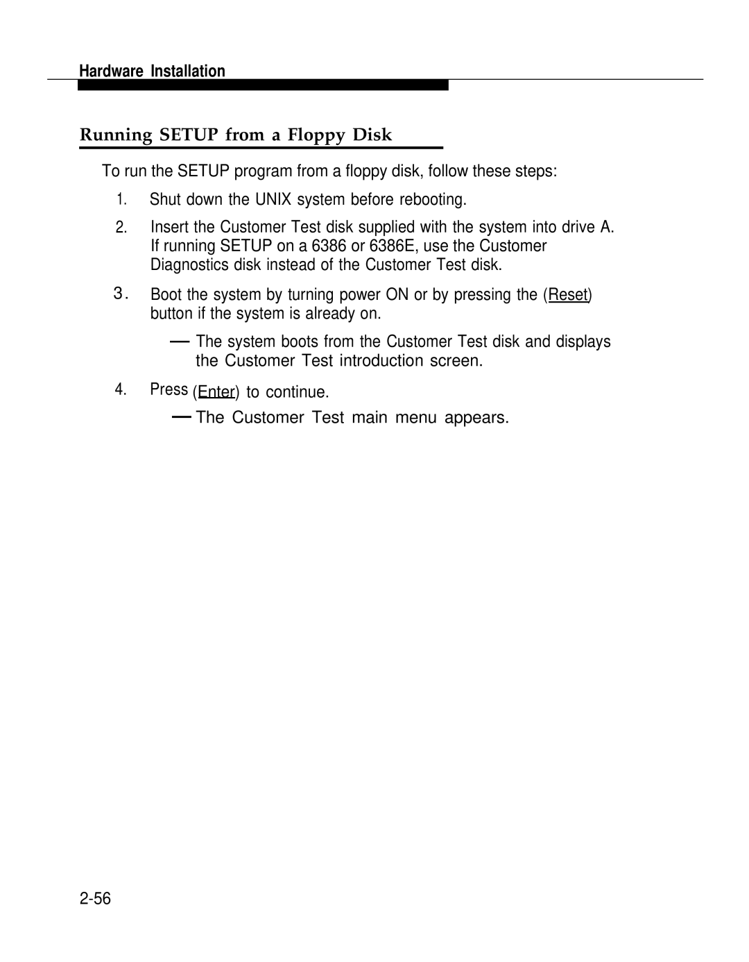 AT&T 2.1.1 manual Running Setup from a Floppy Disk 