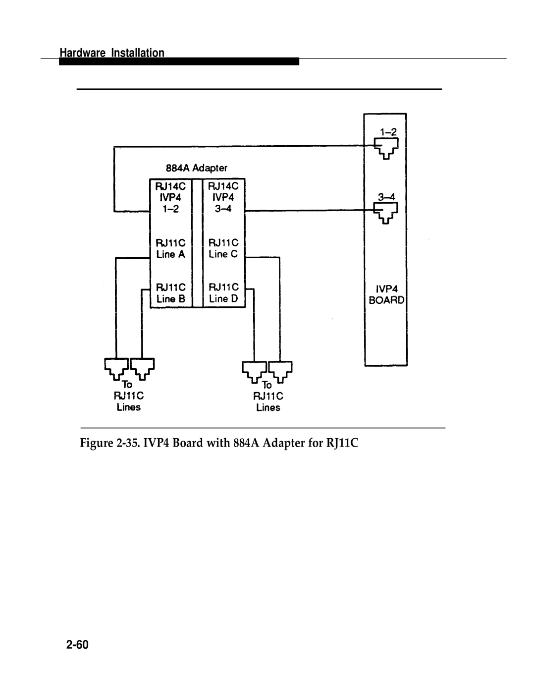 AT&T 2.1.1 manual IVP4 Board with 884A Adapter for RJ11C 