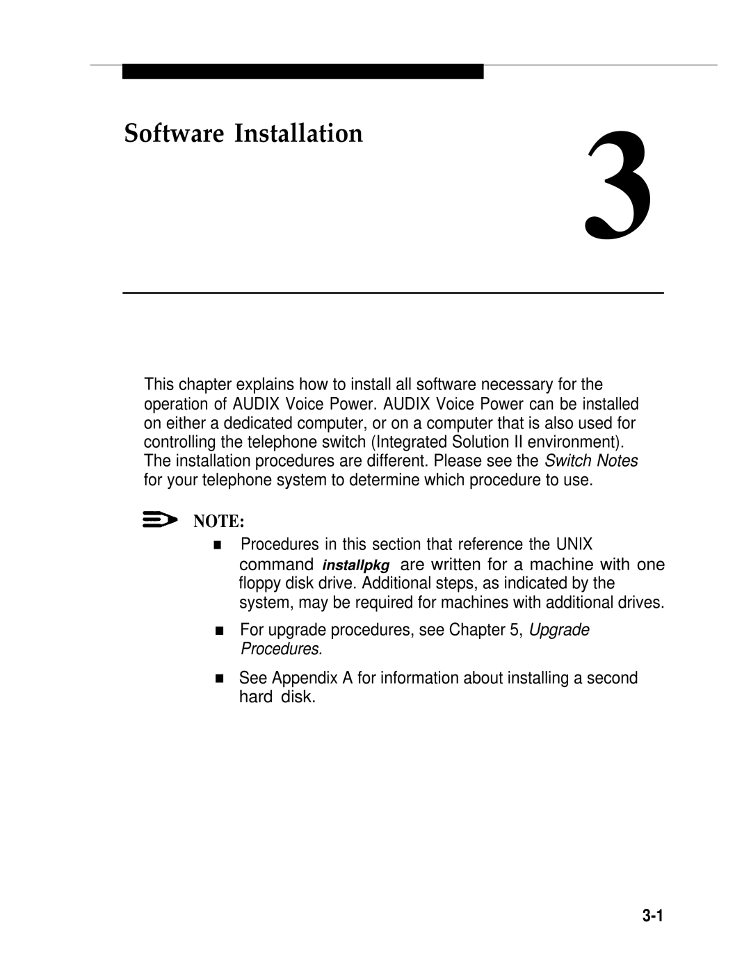 AT&T 2.1.1 manual Software Installation 