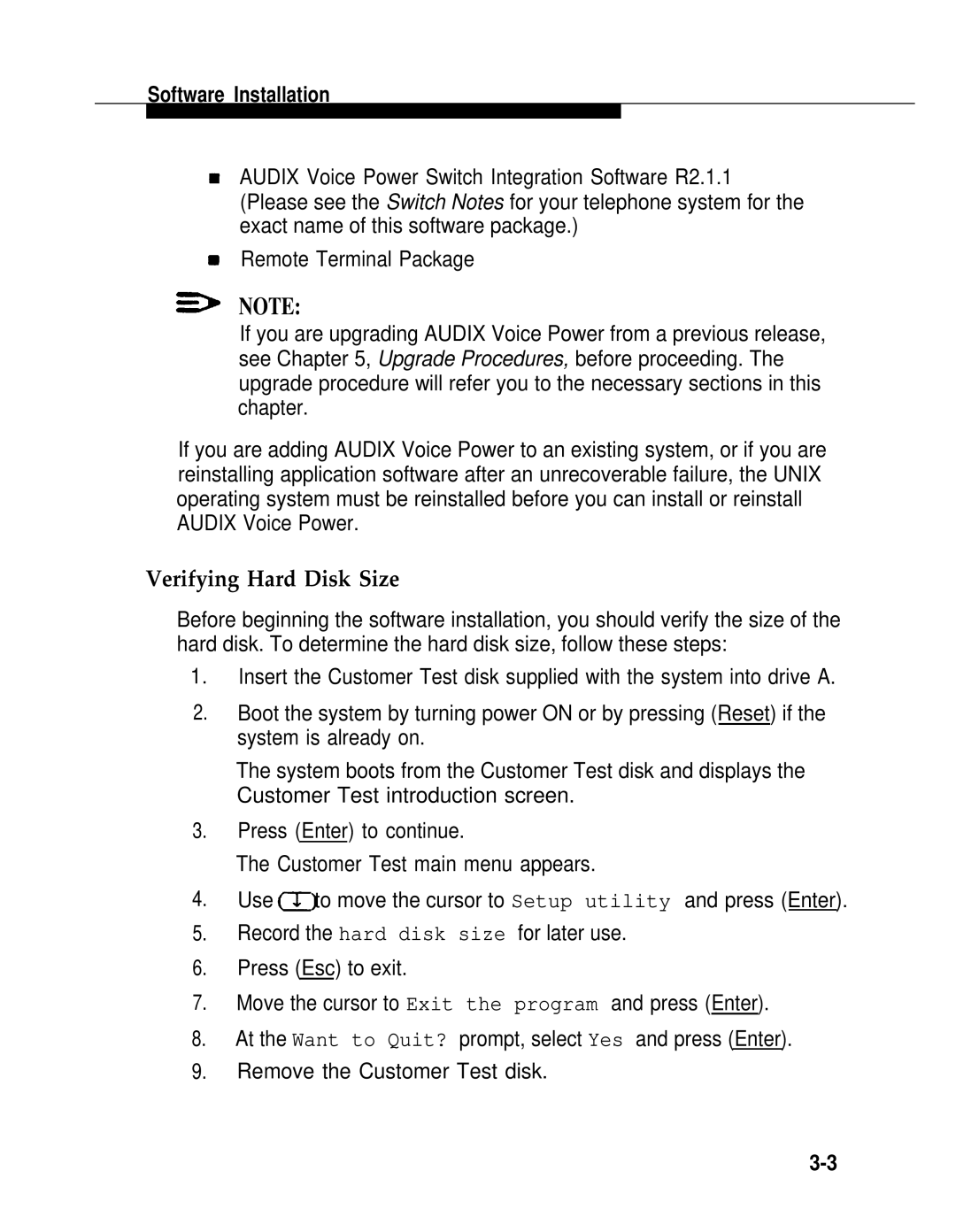 AT&T 2.1.1 manual Verifying Hard Disk Size 