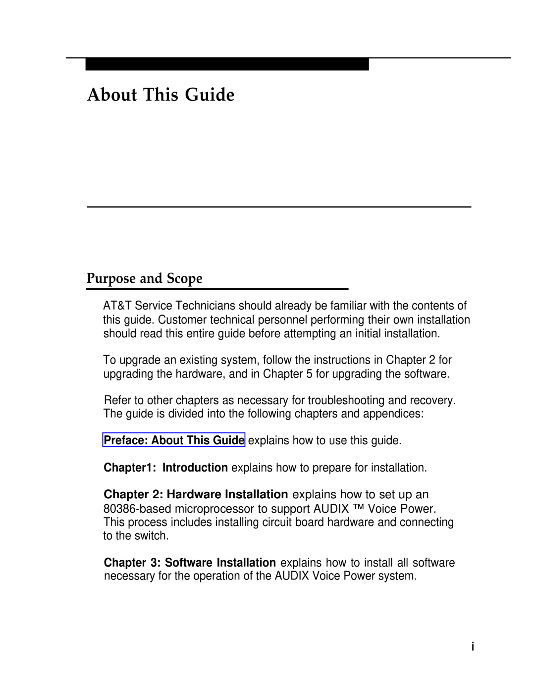 AT&T 2.1.1 manual About This Guide, Purpose and Scope 