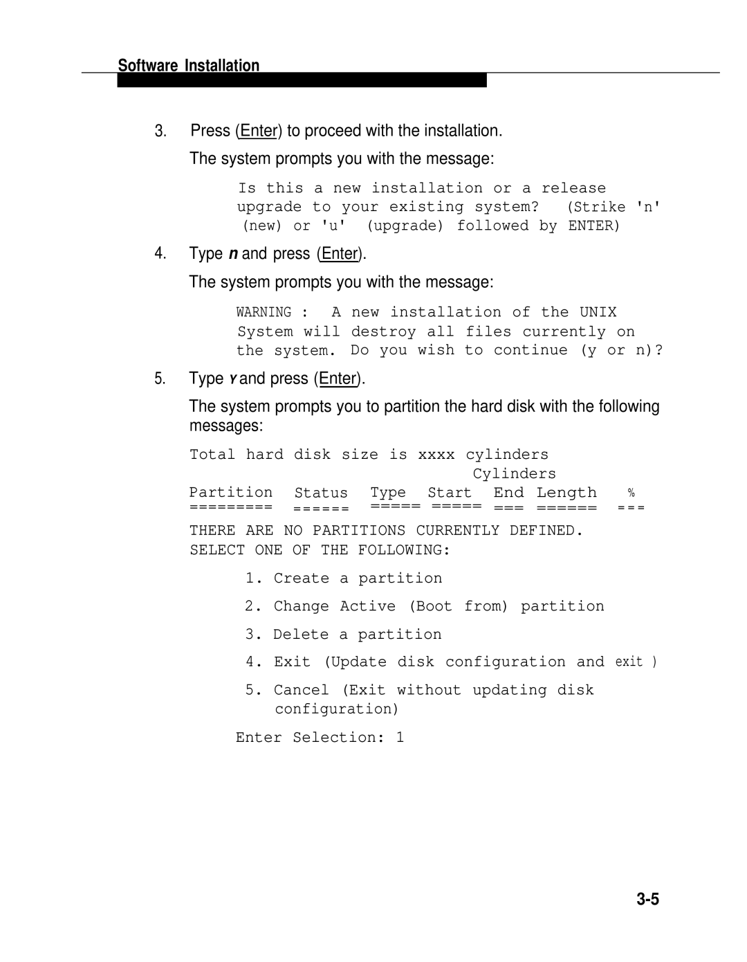 AT&T 2.1.1 manual Create a partition 