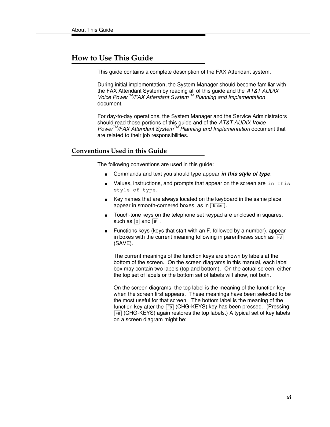 AT&T 2.1.1 manual How to Use This Guide, Conventions Used in this Guide 