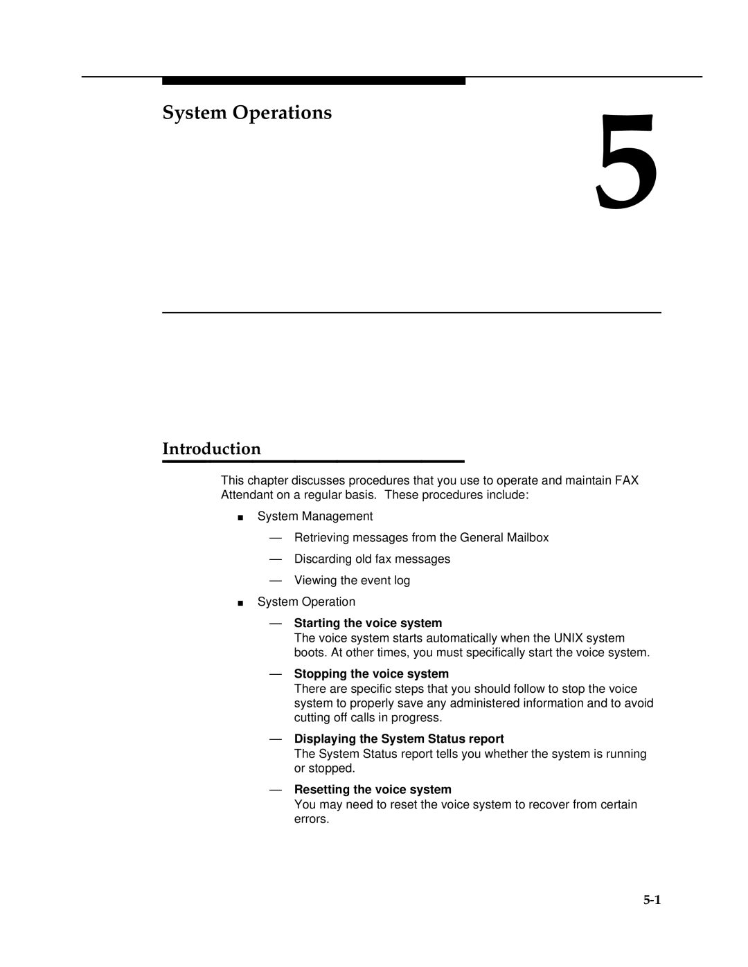 AT&T 2.1.1 manual Introduction, Starting the voice system, Stopping the voice system, Displaying the System Status report 