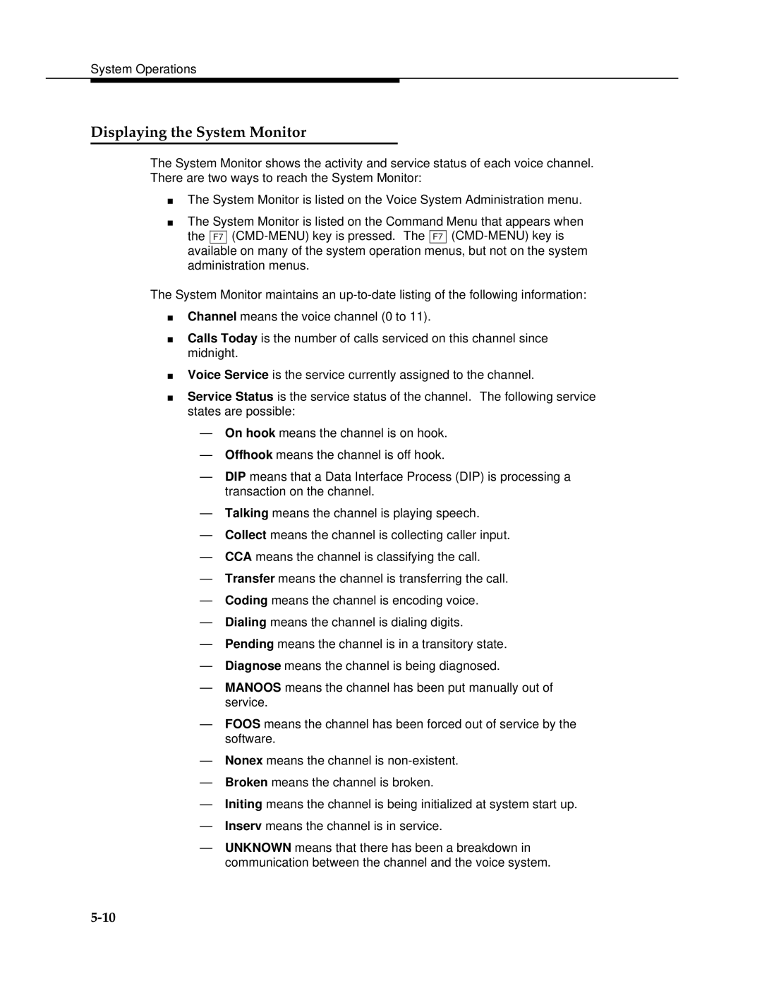 AT&T 2.1.1 manual Displaying the System Monitor 