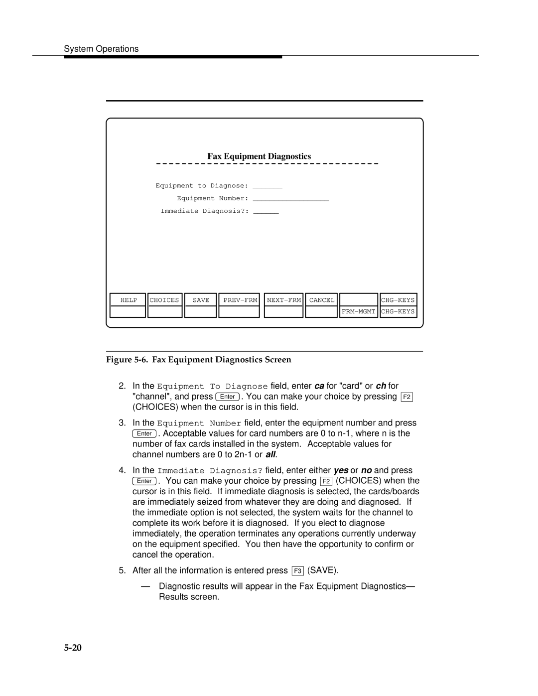 AT&T 2.1.1 manual Fax Equipment Diagnostics Screen 