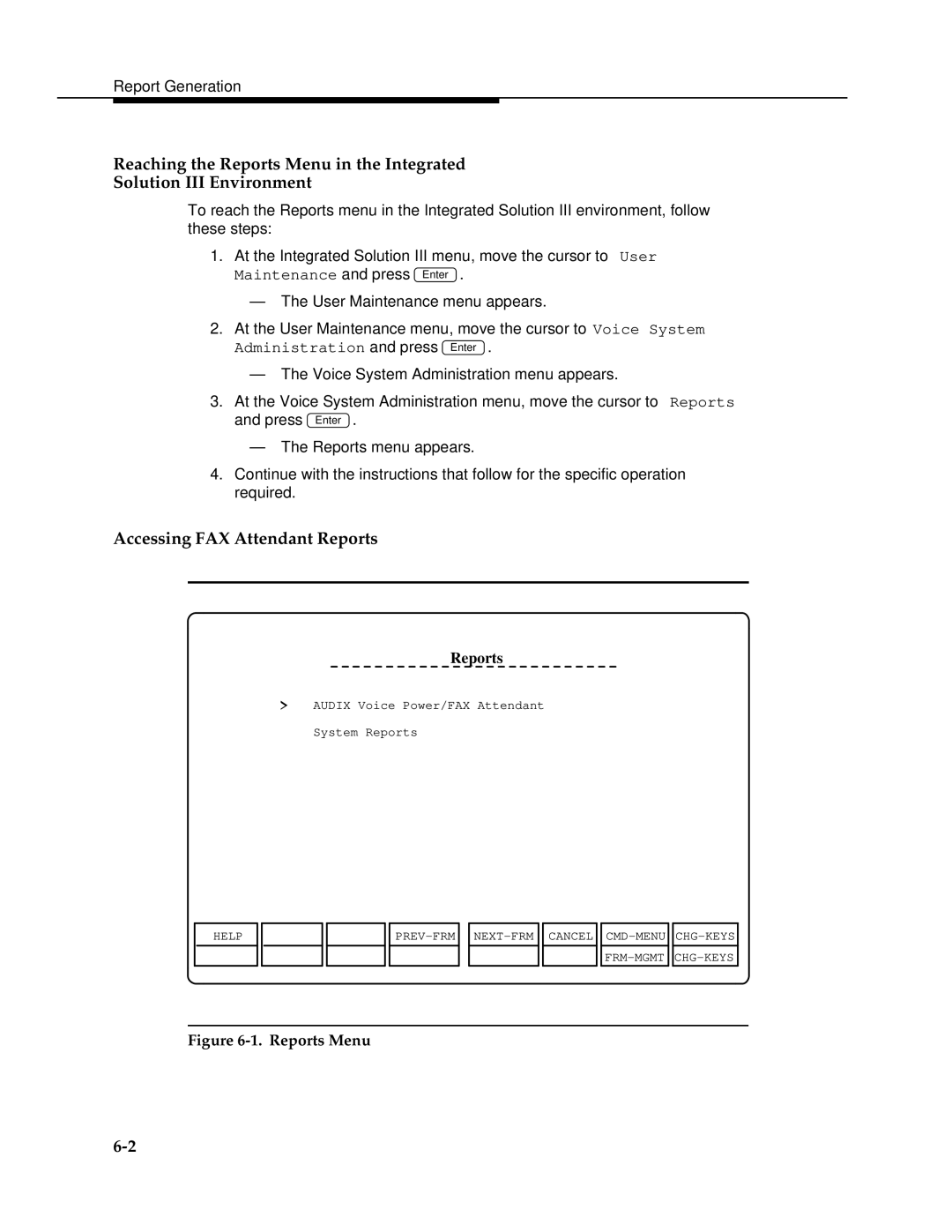 AT&T 2.1.1 manual Accessing FAX Attendant Reports 