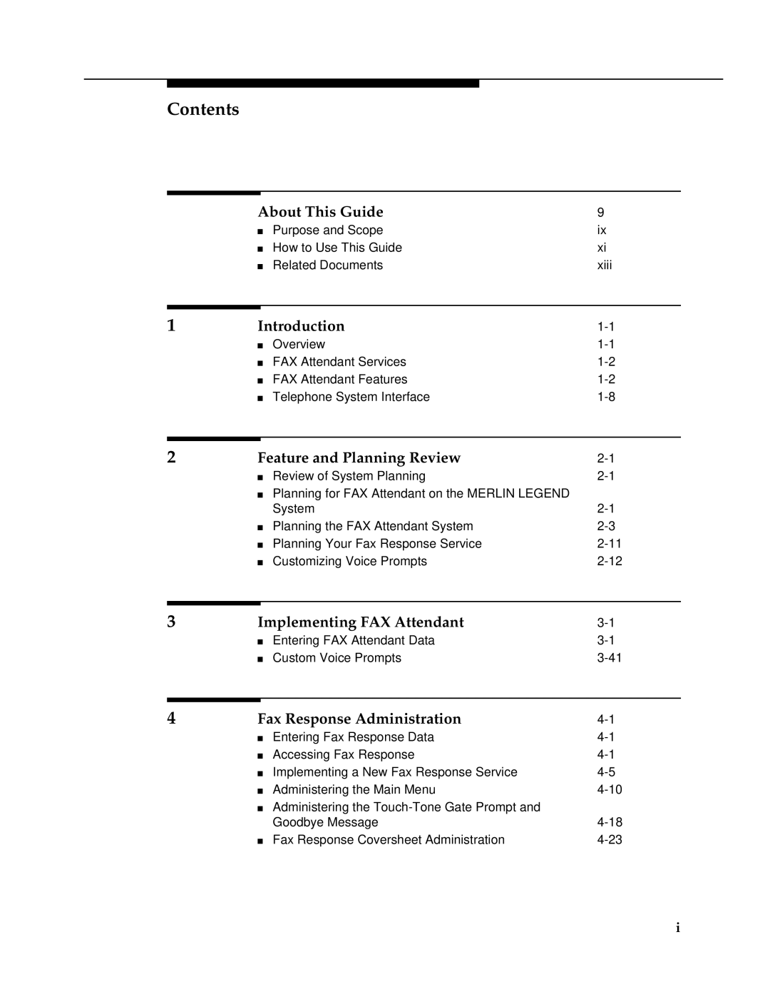 AT&T 2.1.1 manual Contents 