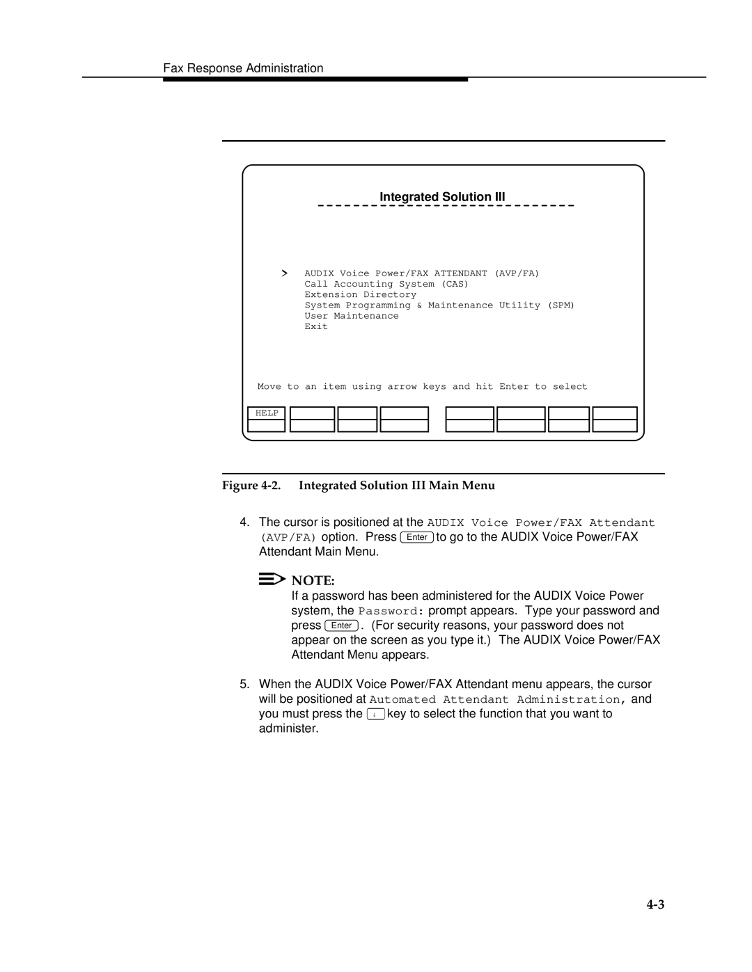 AT&T 2.1.1 manual Fax Response Administration 