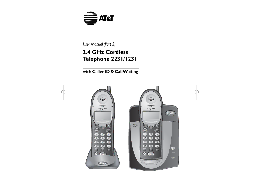 AT&T user manual GHz Cordless Telephone 2231/1231 