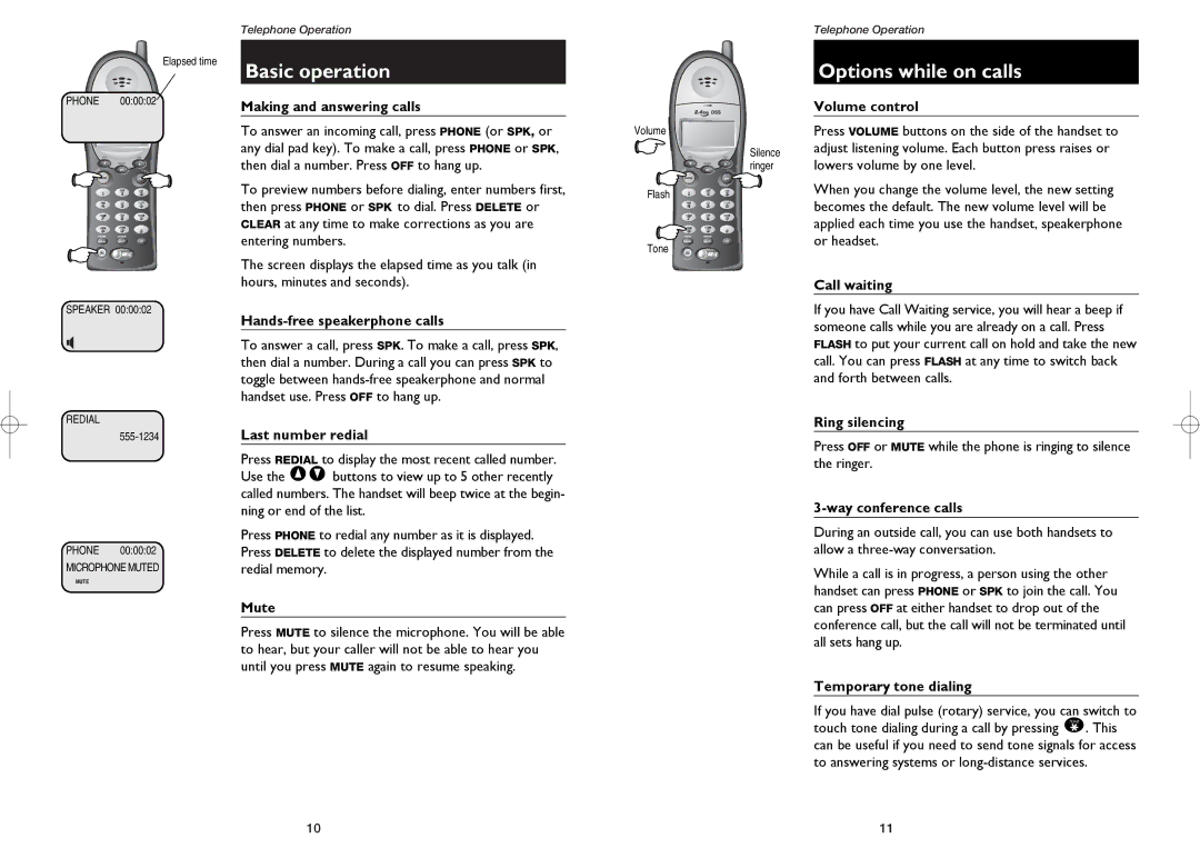 AT&T 1231, 2231 user manual Options while on calls 