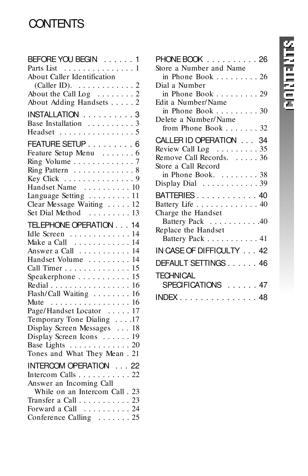 AT&T 2320 user manual Contents 