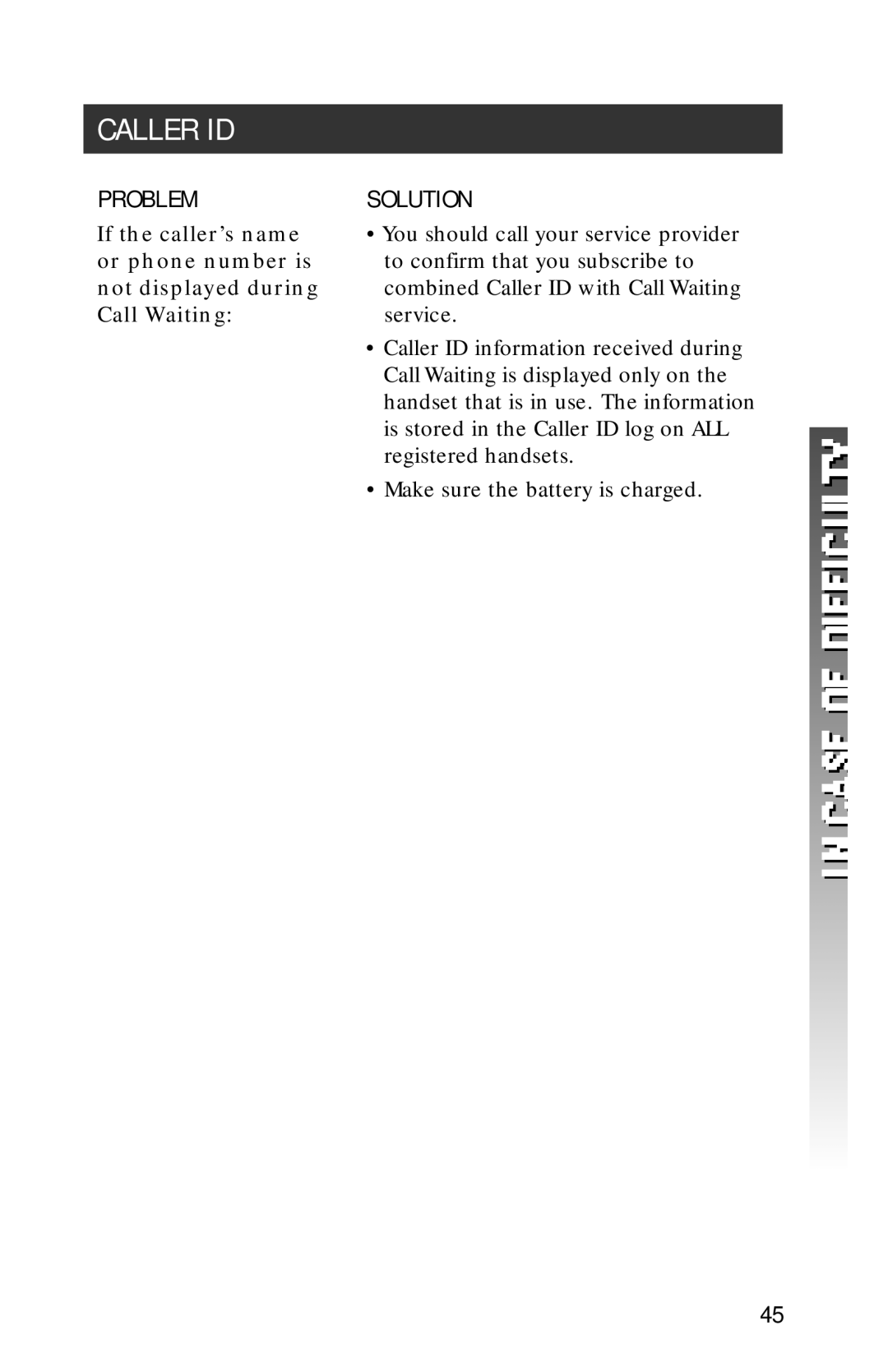 AT&T 2320 user manual Caller ID 