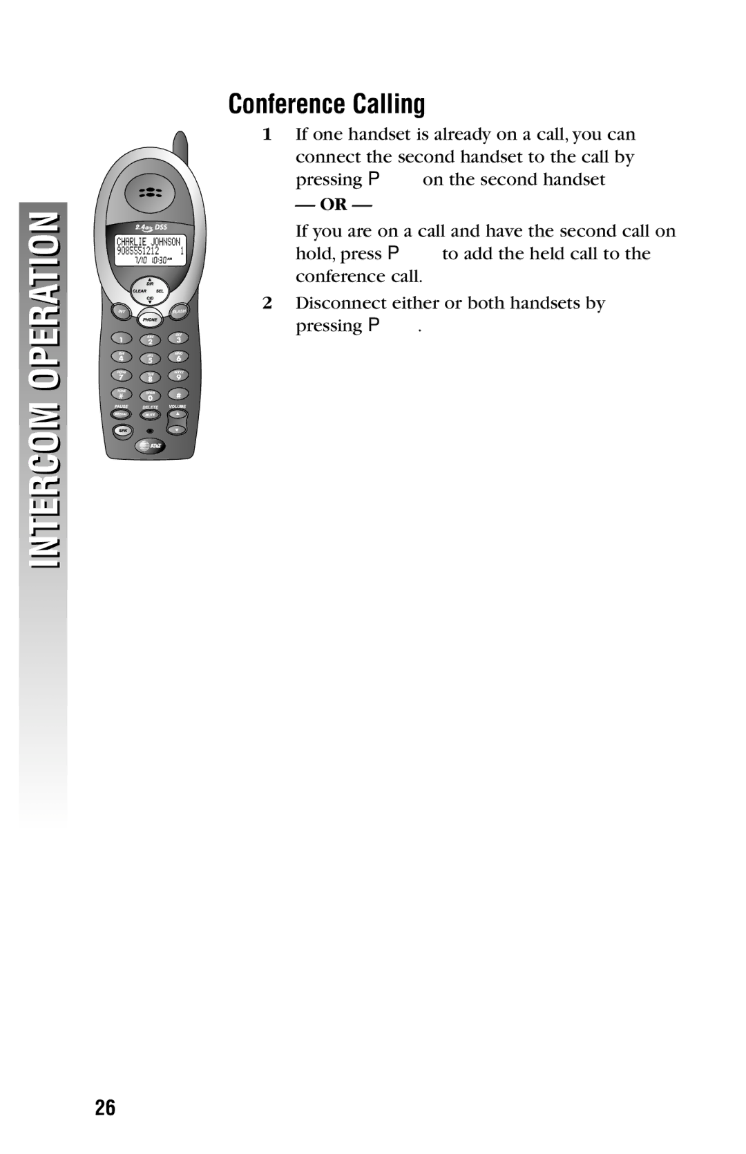 AT&T 2325/2365 user manual Conference Calling 