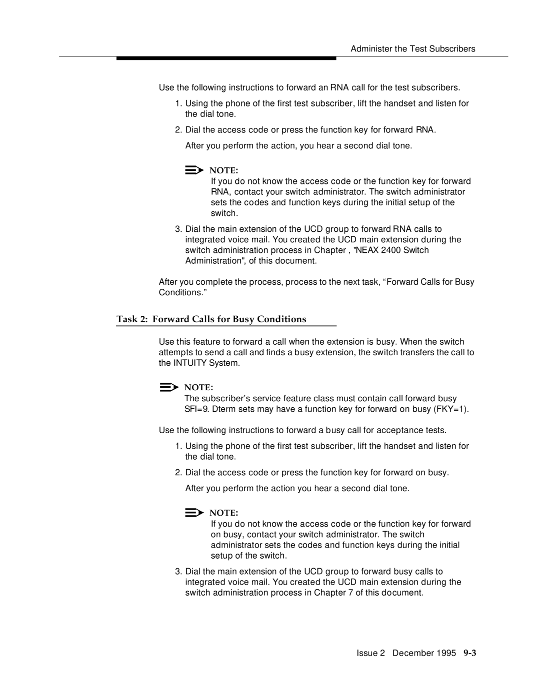 AT&T 2400 manual Task 2 Forward Calls for Busy Conditions 