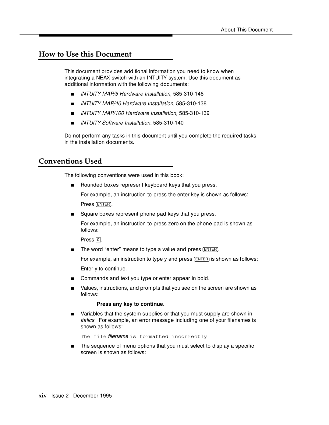 AT&T 2400 manual How to Use this Document, Conventions Used 