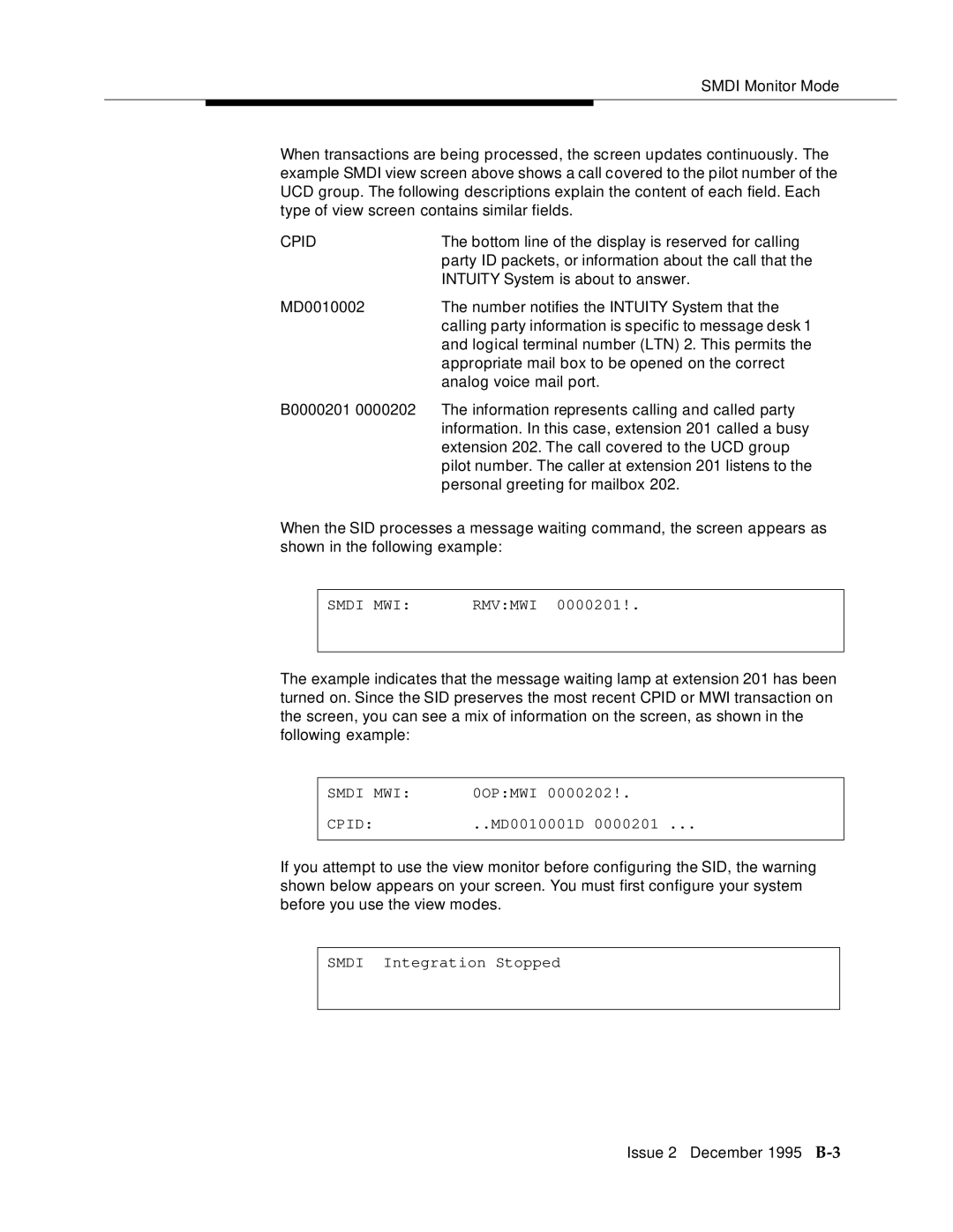 AT&T 2400 manual Cpid 