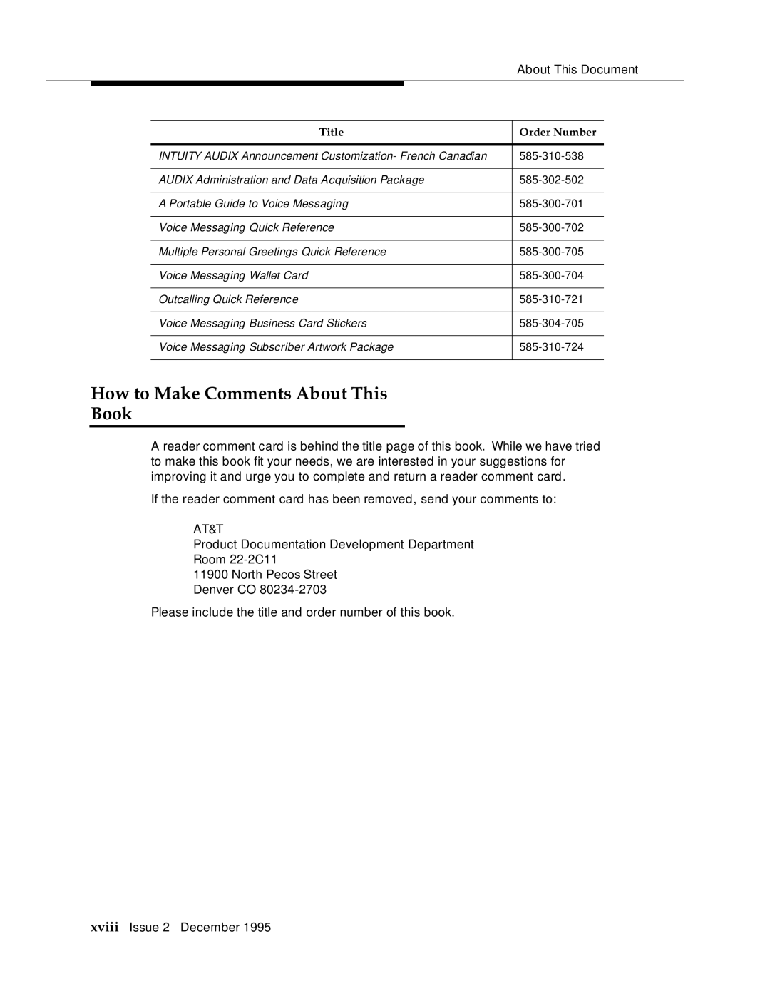 AT&T 2400 manual How to Make Comments About This Book, About This Document 