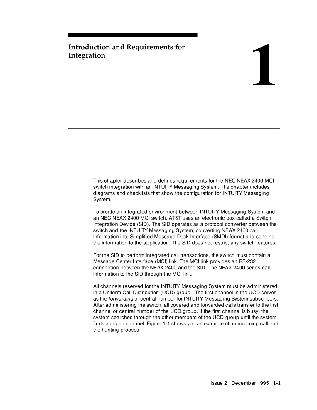 AT&T 2400 manual Introduction and Requirements for Integration 