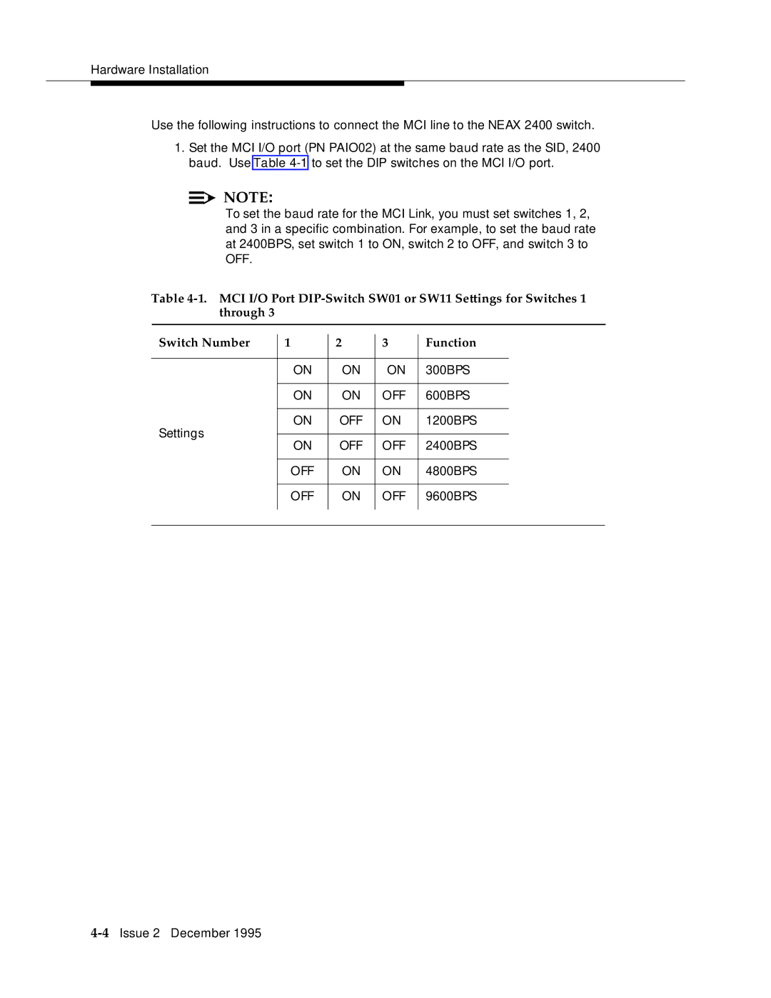 AT&T 2400 manual Off 