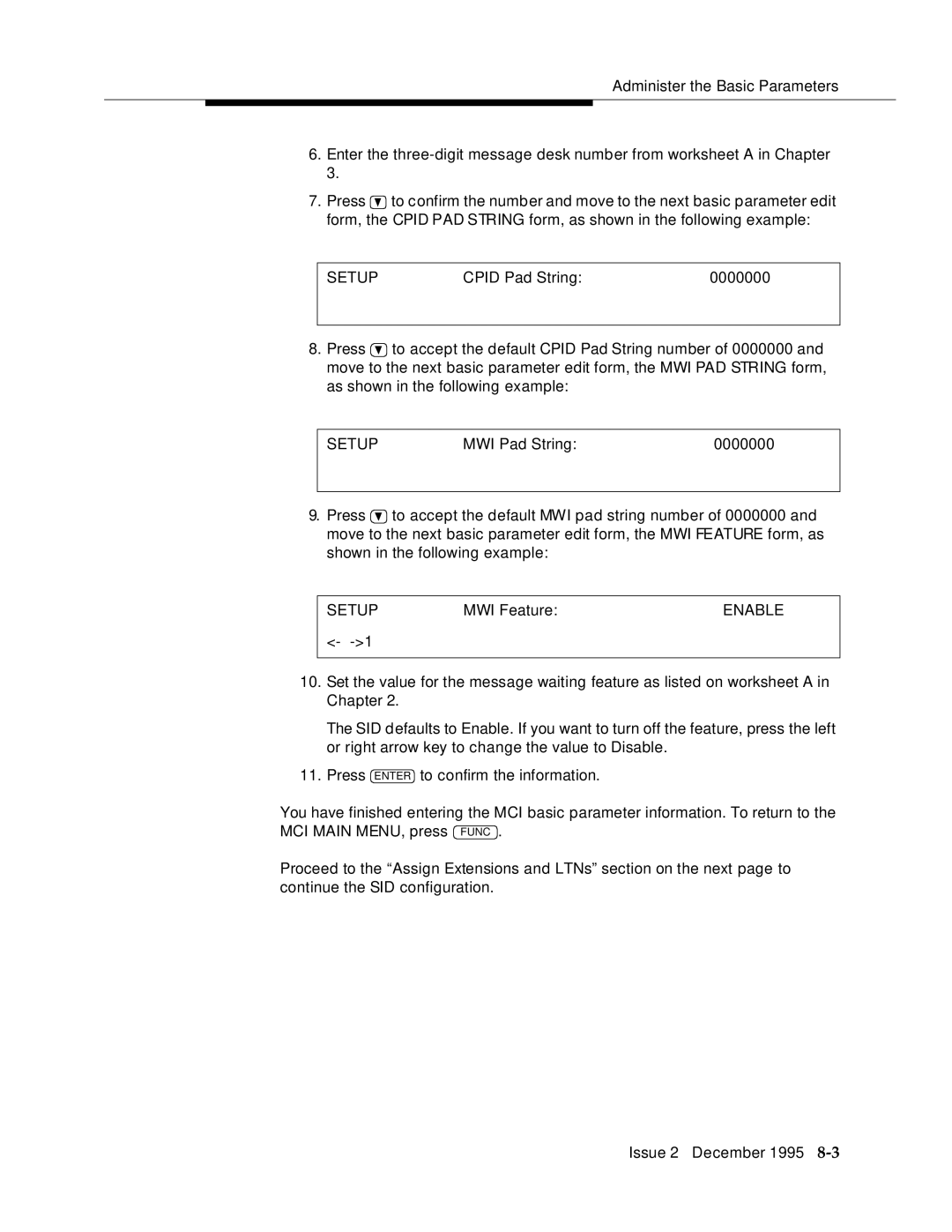 AT&T 2400 manual Enable 