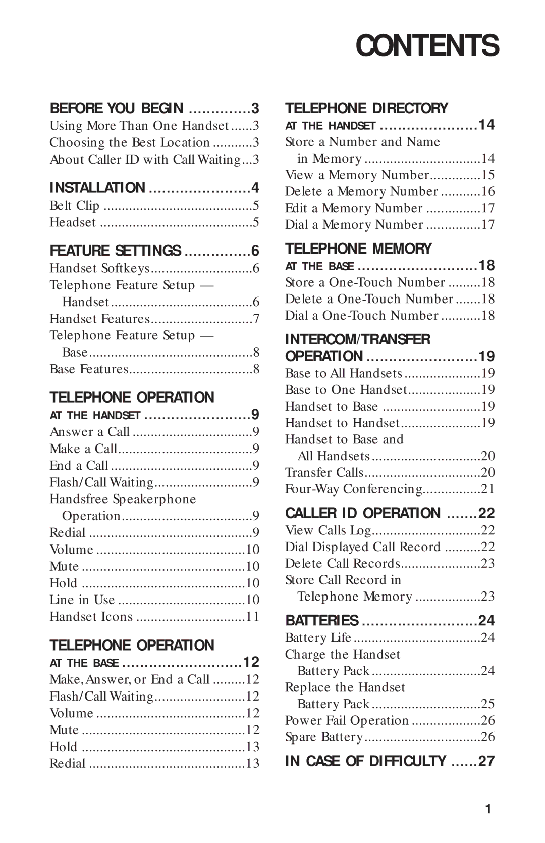 AT&T 2440 user manual Contents 