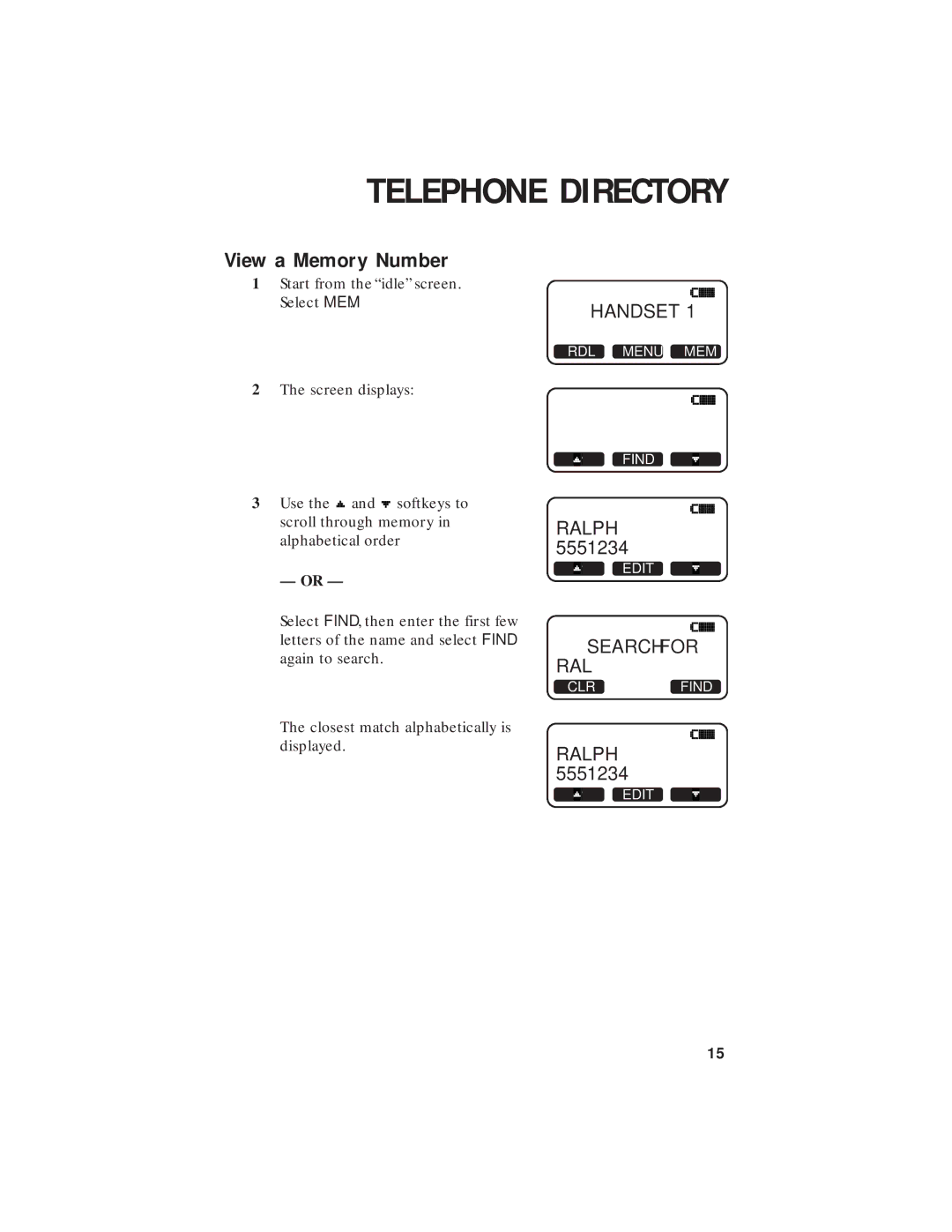 AT&T 2455 user manual View a Memory Number 