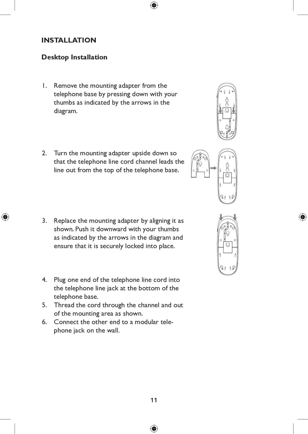 AT&T 265 user manual Desktop Installation 