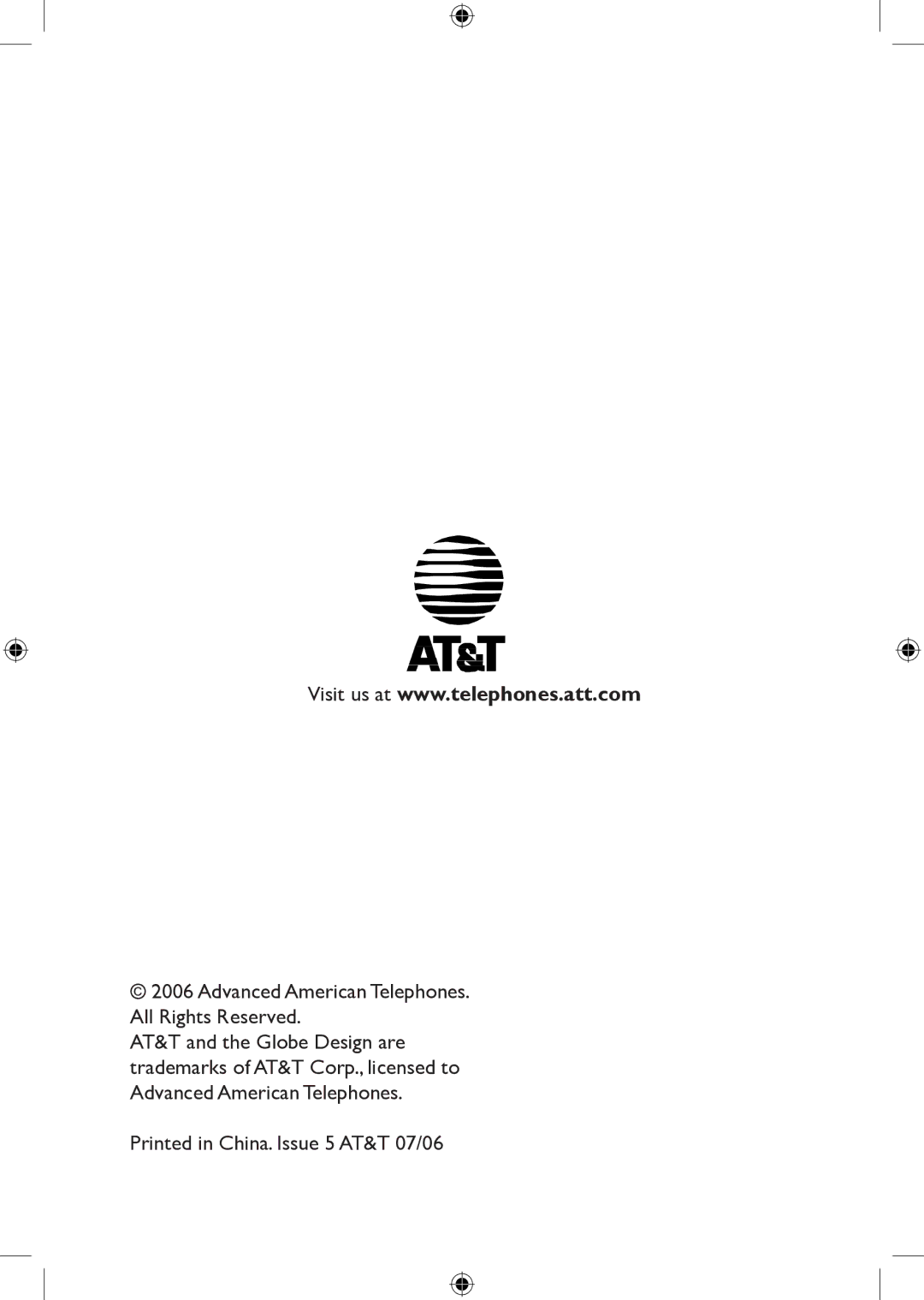 AT&T 265 user manual 