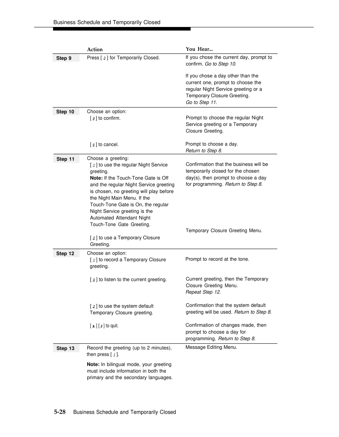 AT&T 3 manual Confirm. Go to Step, Repeat Step 