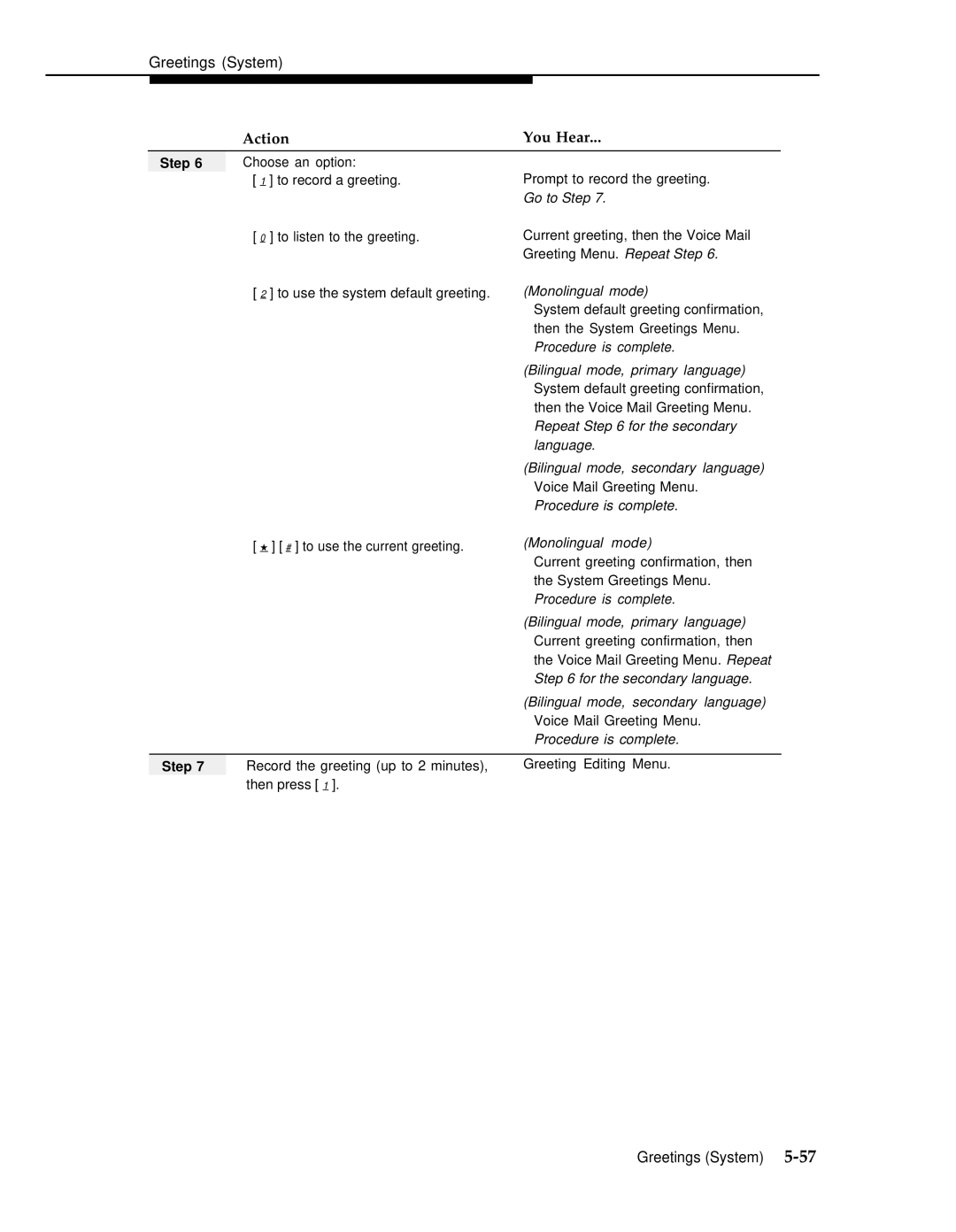 AT&T 3 manual Go to Step, Repeat for the secondary 