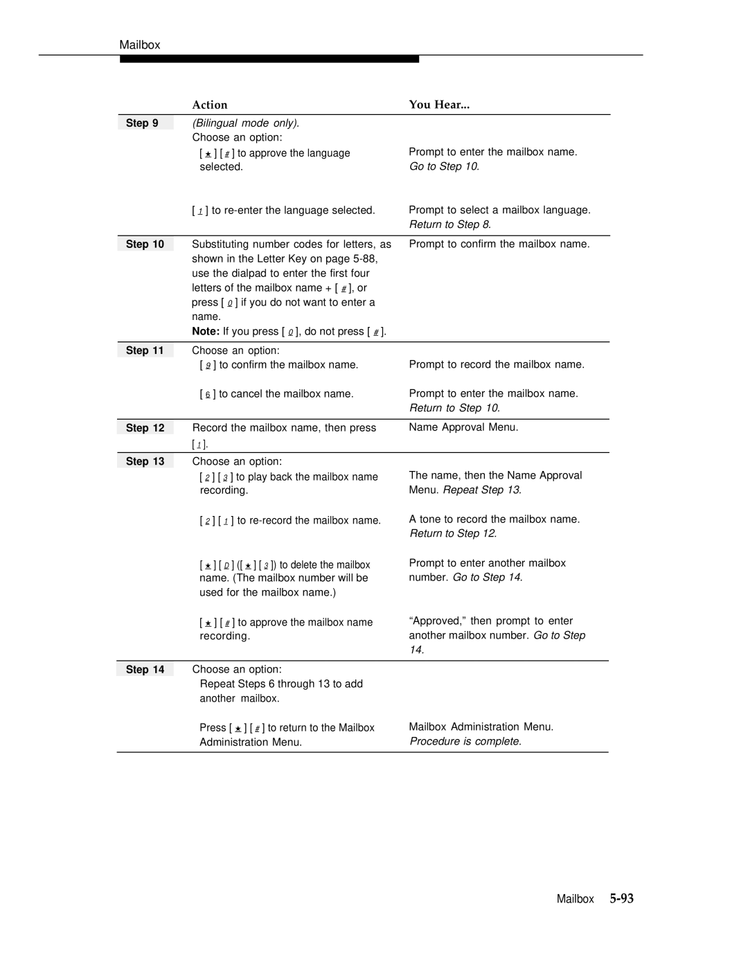 AT&T 3 manual Bilingual mode only. Choose an option, Number. Go to Step 