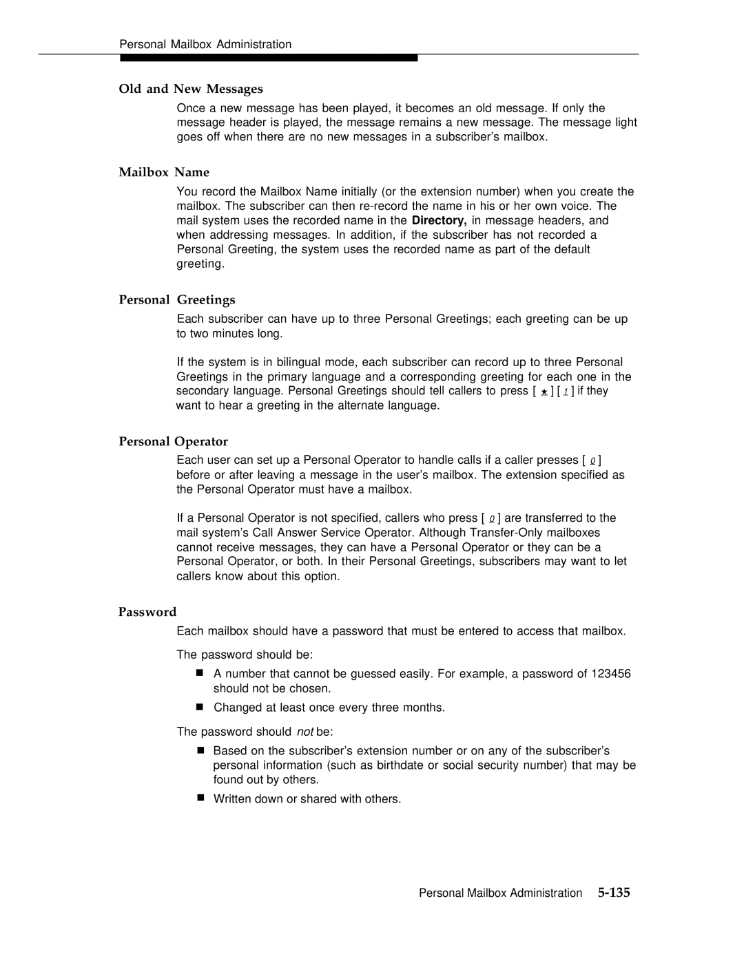 AT&T 3 manual Old and New Messages, Personal Greetings, Personal Operator 