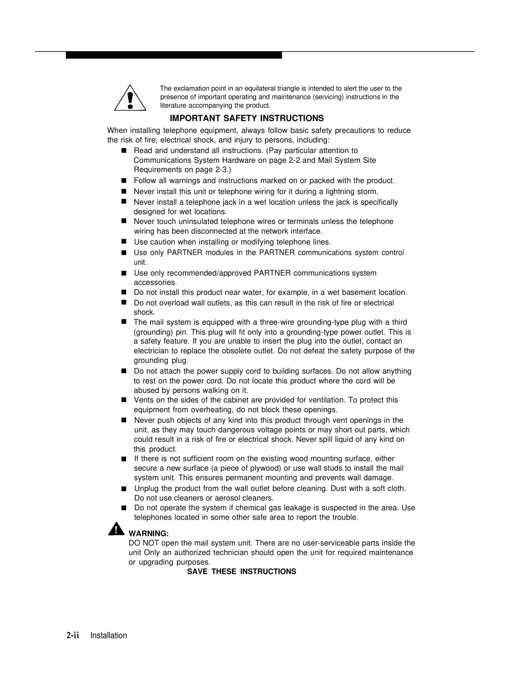 AT&T 3 manual Important Safety Instructions 